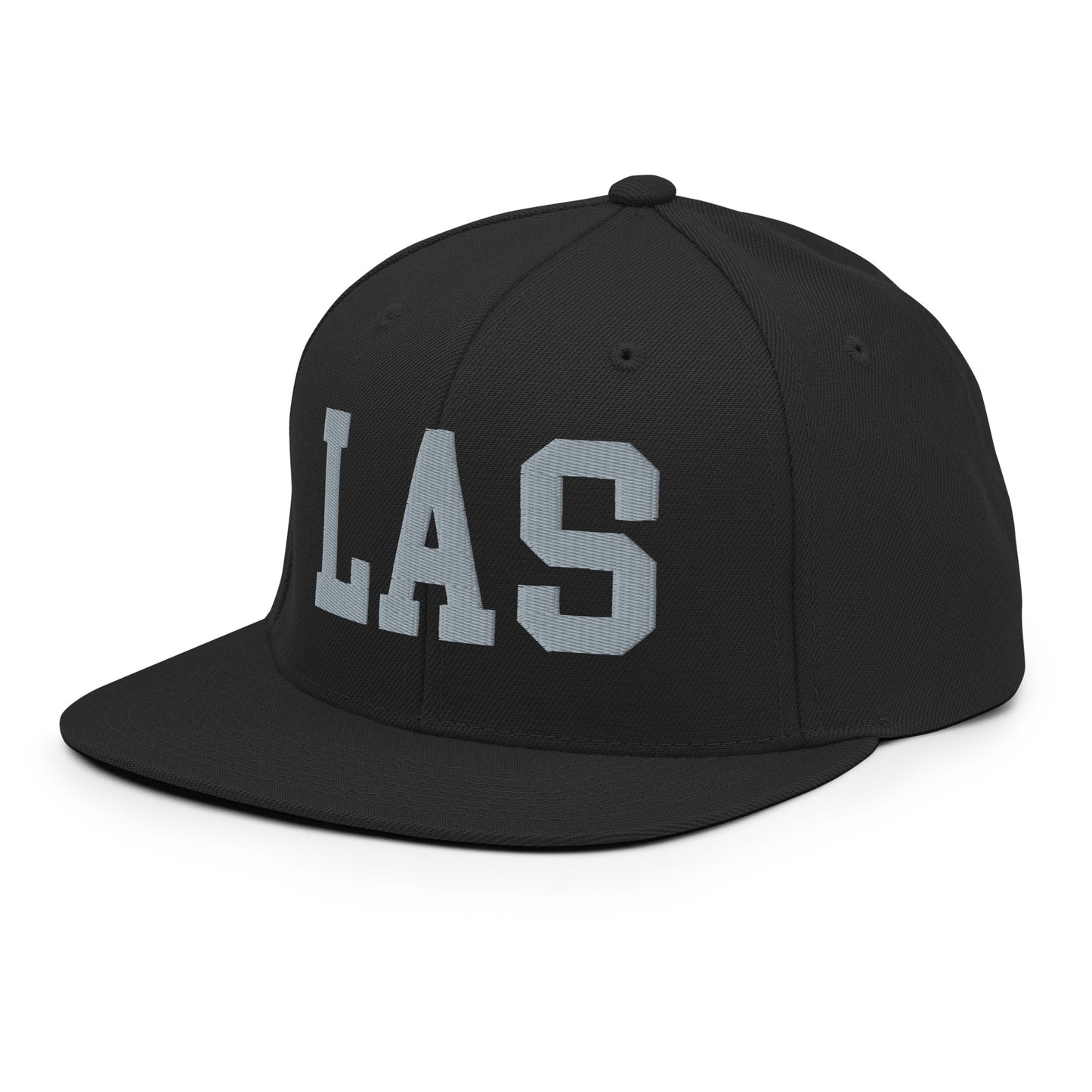 College-Style Classic Snapback Hat • Grey • LAS Las Vegas Souvenir • YHM Designs - Image 09