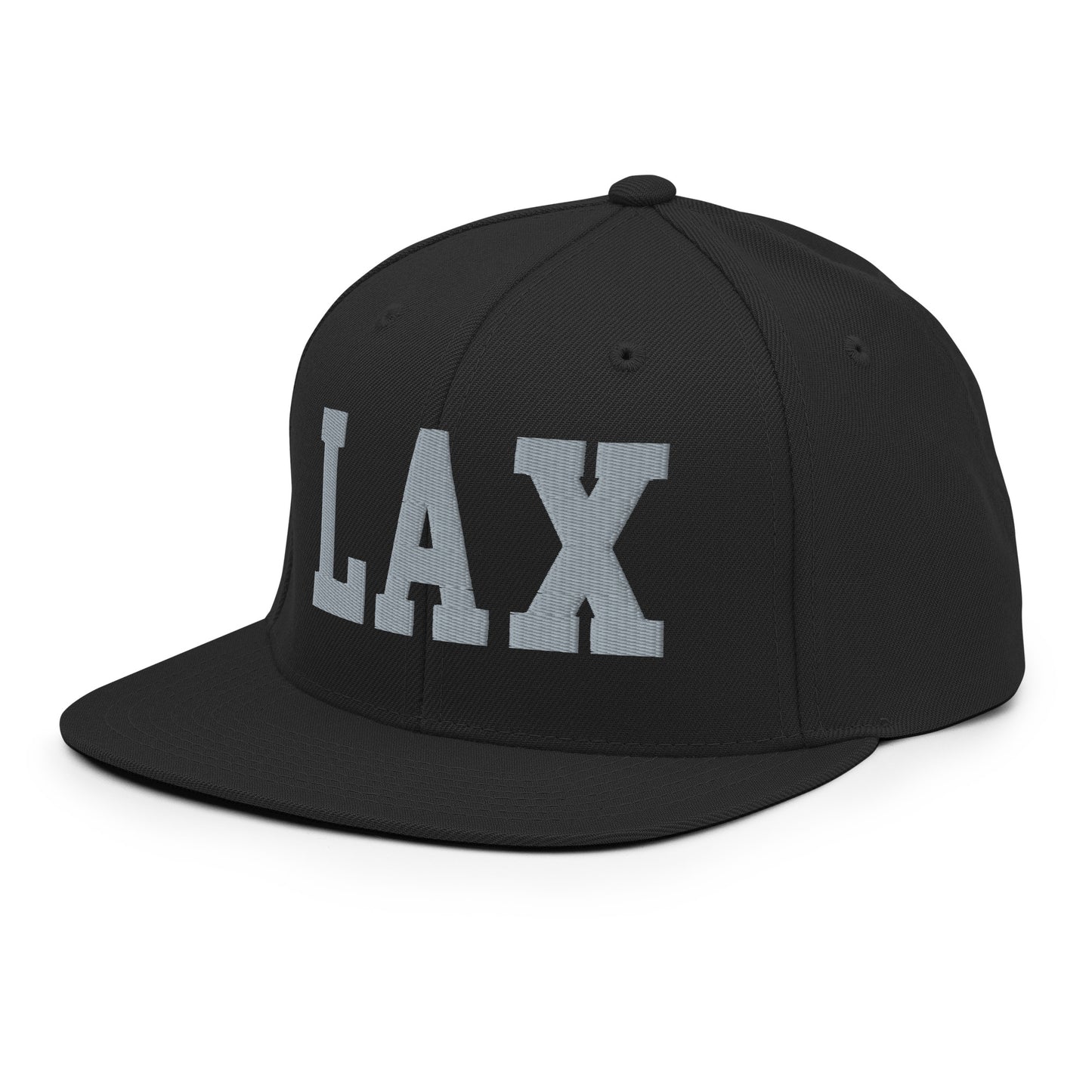 College-Style Classic Snapback Hat • Grey • LAX Los Angeles • YHM Designs - Image 09
