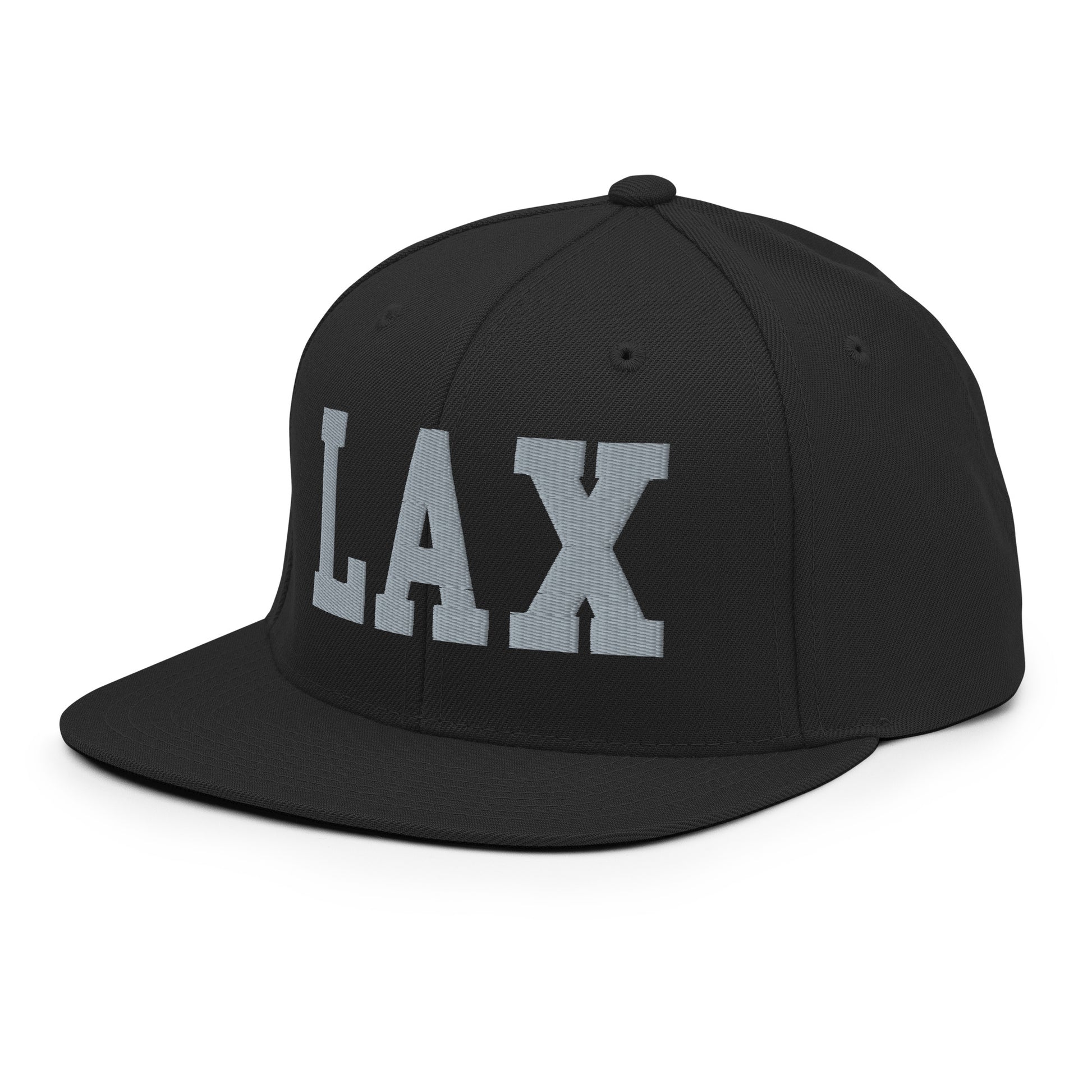 College-Style Classic Snapback Hat • Grey • LAX Los Angeles • YHM Designs - Image 09