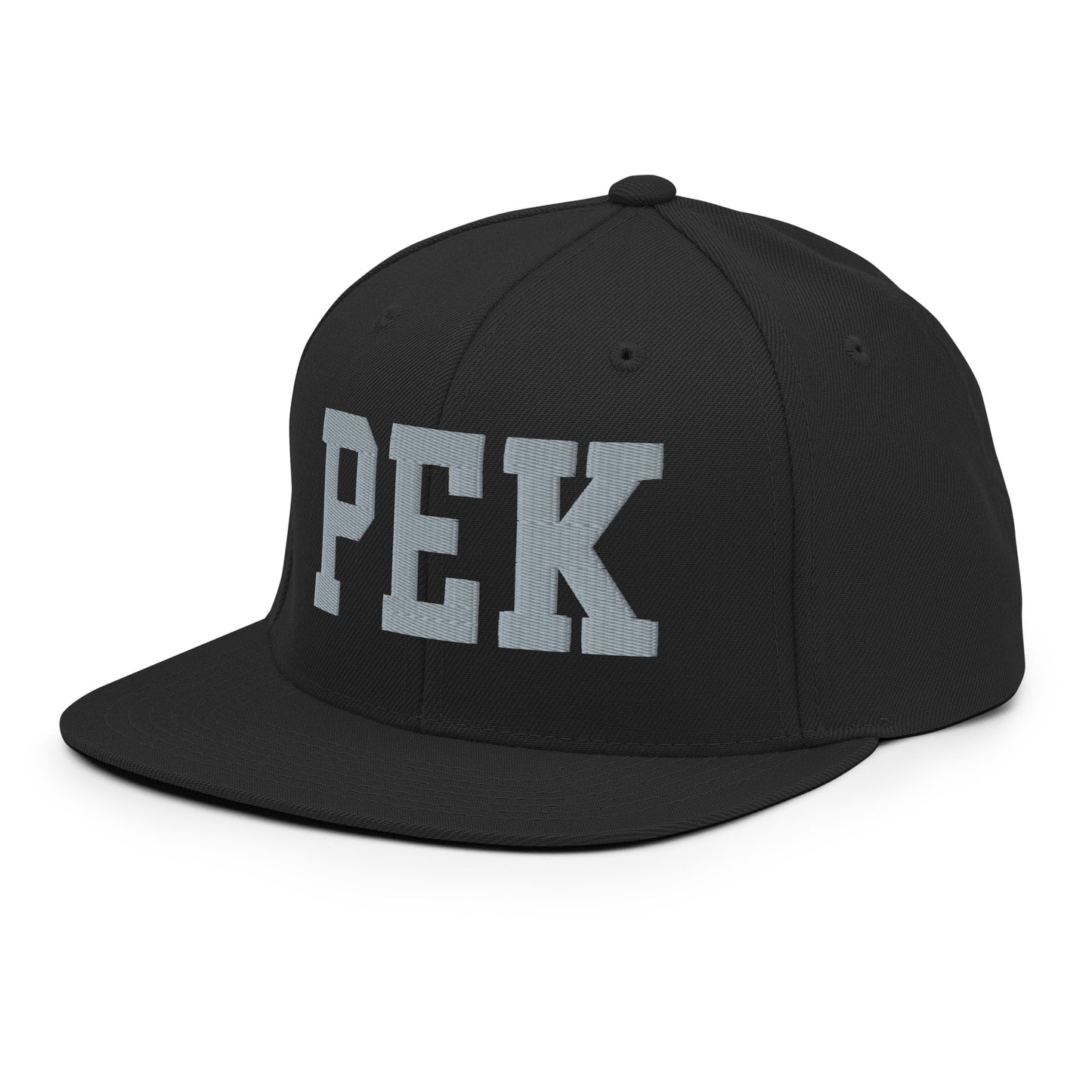 College-Style Classic Snapback Hat • Grey • PEK Beijing • YHM Designs - Image 09