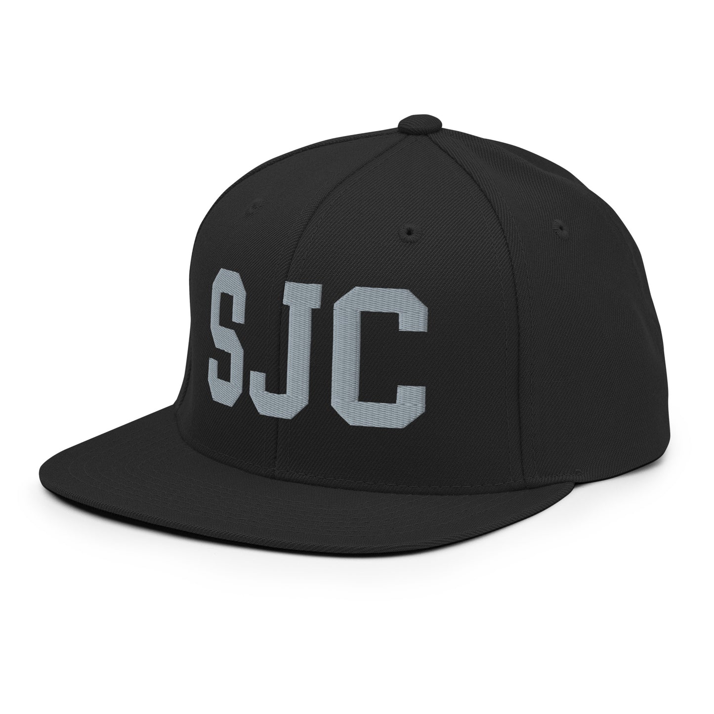 College-Style Classic Snapback Hat • Grey • SJC San Jose • YHM Designs - Image 09