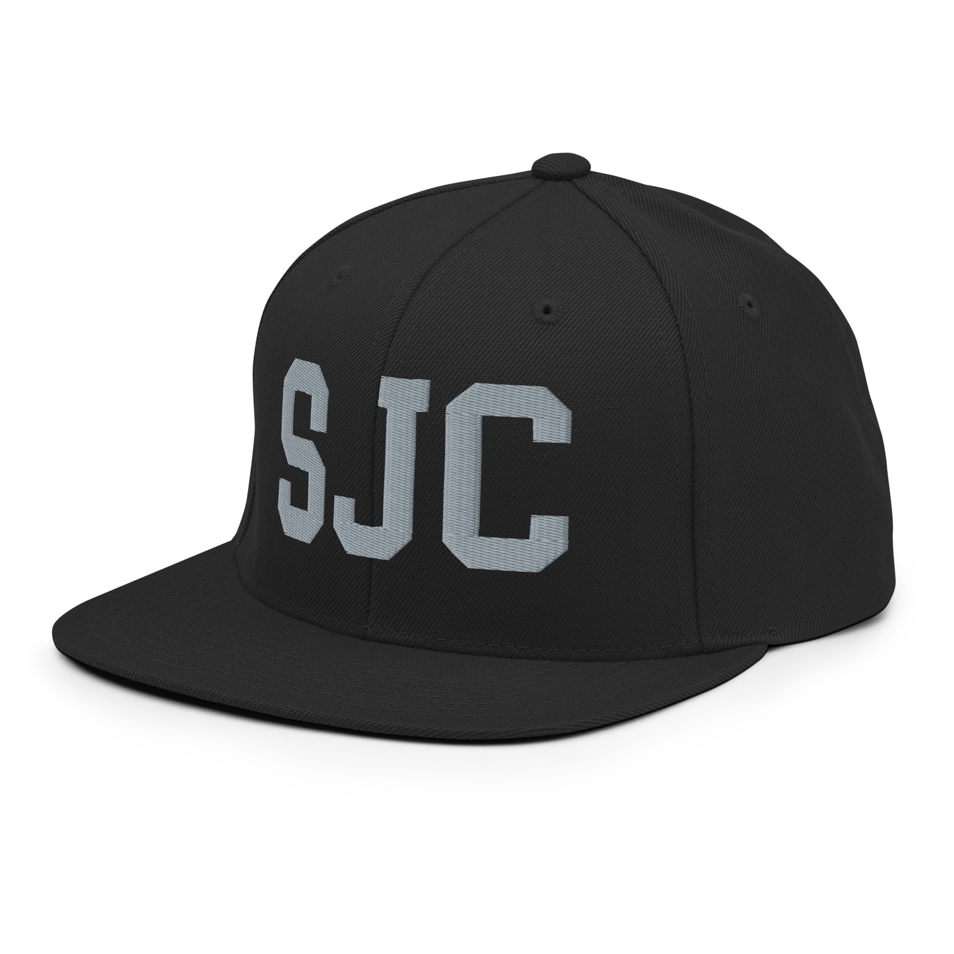 College-Style Classic Snapback Hat • Grey • SJC San Jose • YHM Designs - Image 09