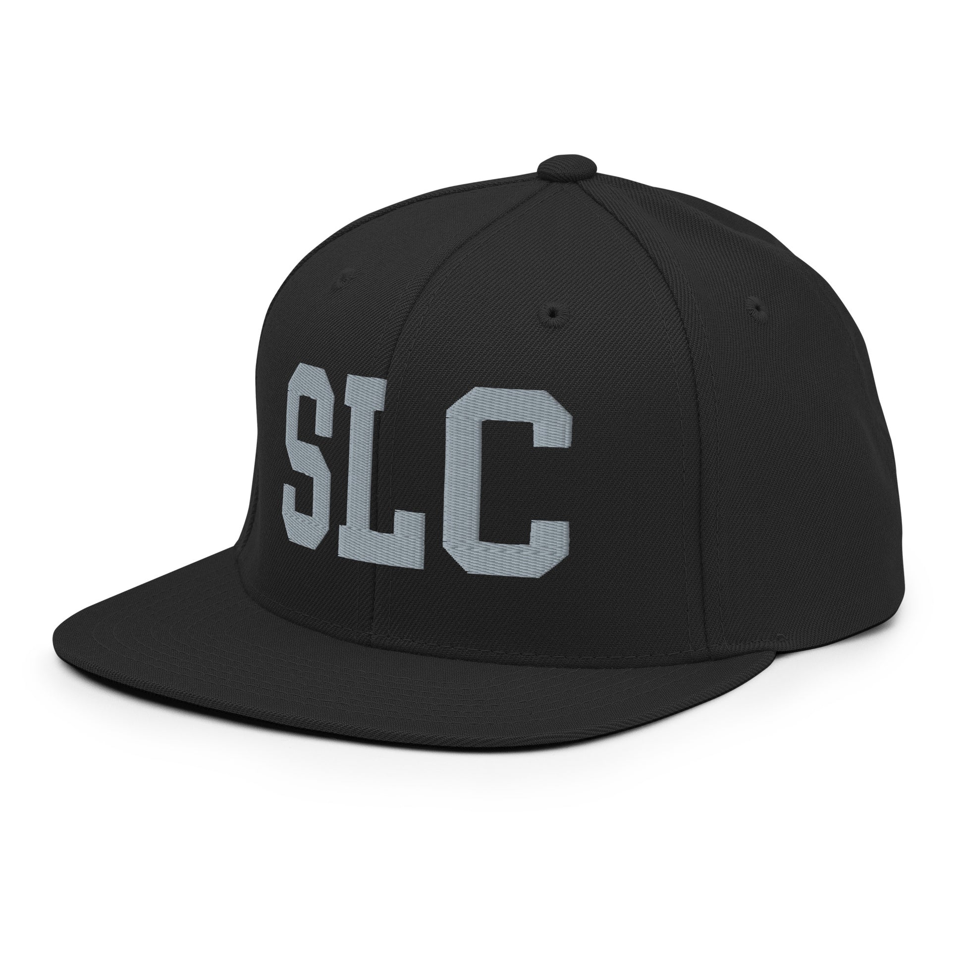 College-Style Classic Snapback Hat • Grey • SLC Salt Lake City Souvenir • YHM Designs - Image 09
