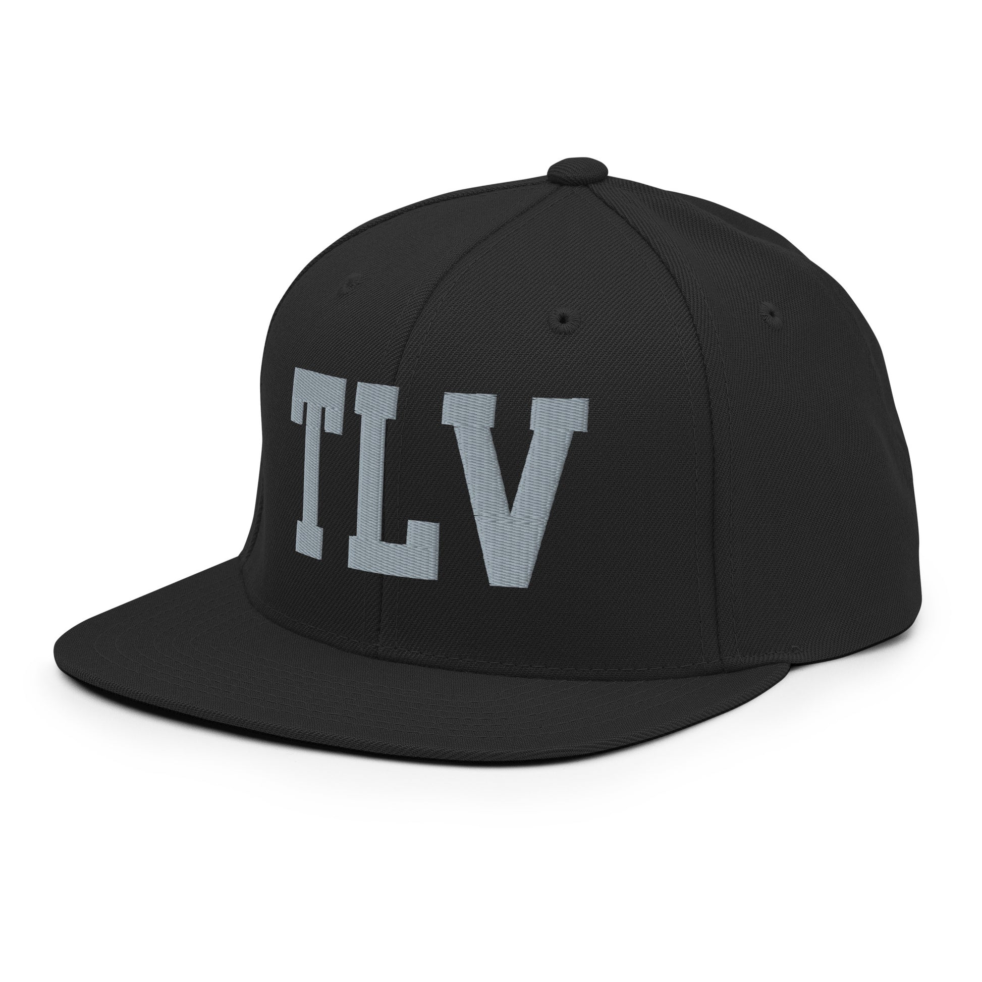 College-Style Classic Snapback Hat • Grey • TLV Tel Aviv • YHM Designs - Image 09