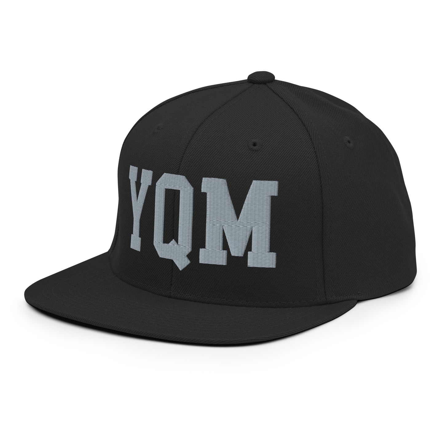 College-Style Classic Snapback Hat • Grey • YQM Moncton • YHM Designs - Image 09