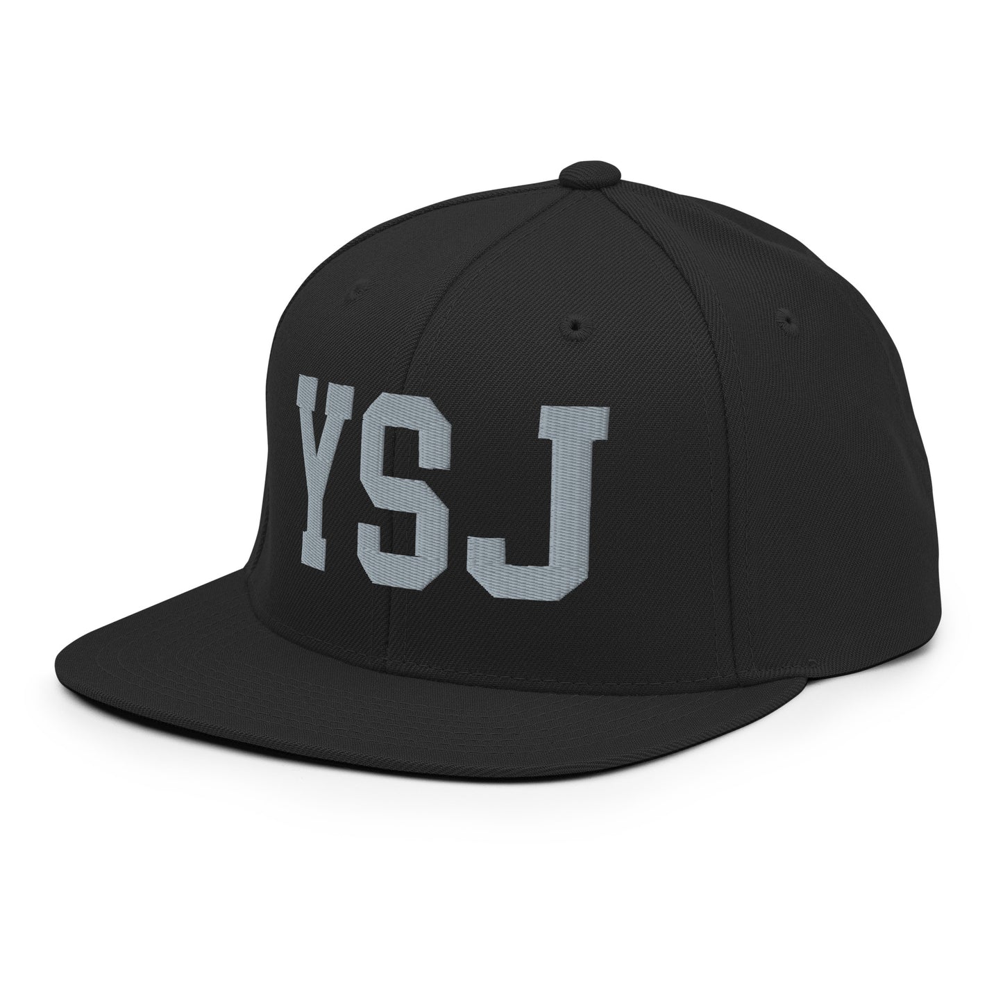 College-Style Classic Snapback Hat • Grey • YSJ Saint John Souvenir • YHM Designs - Image 09