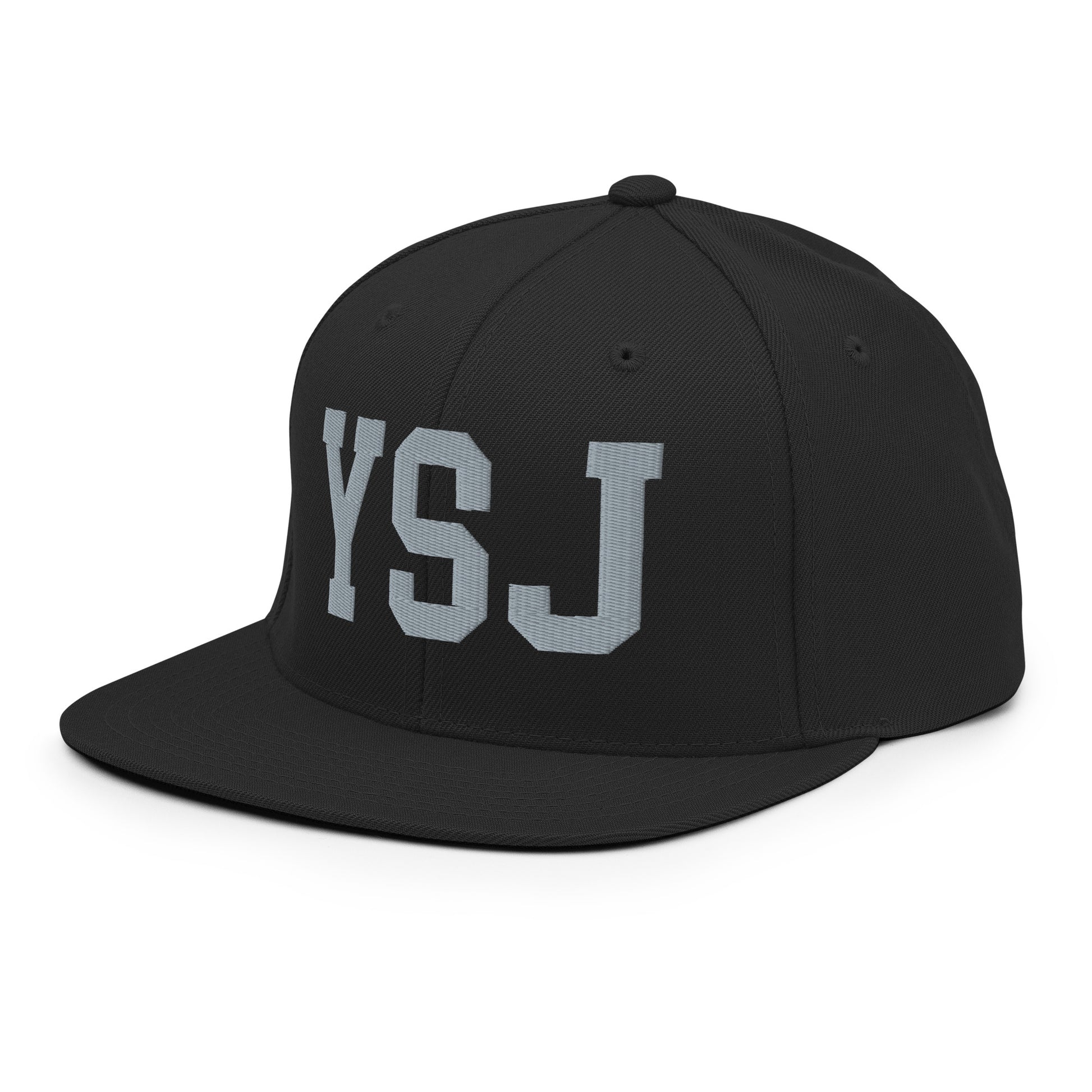 College-Style Classic Snapback Hat • Grey • YSJ Saint John Souvenir • YHM Designs - Image 09