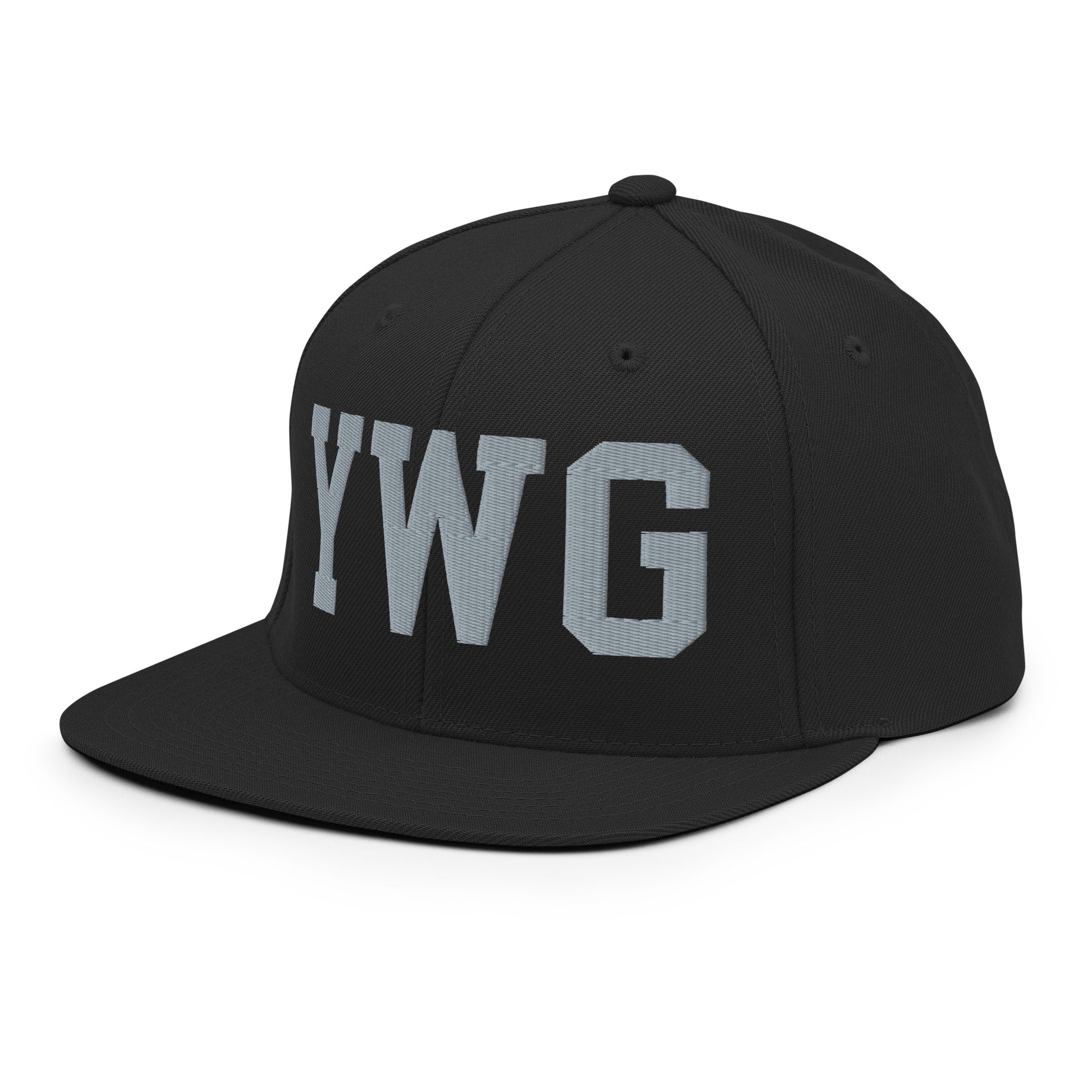 College-Style Classic Snapback Hat • Grey • YWG Winnipeg Souvenir • YHM Designs - Image 09