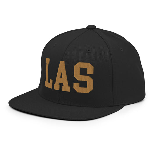 College-Style Classic Snapback Hat • Old Gold • LAS Las Vegas • YHM Designs - Image 01