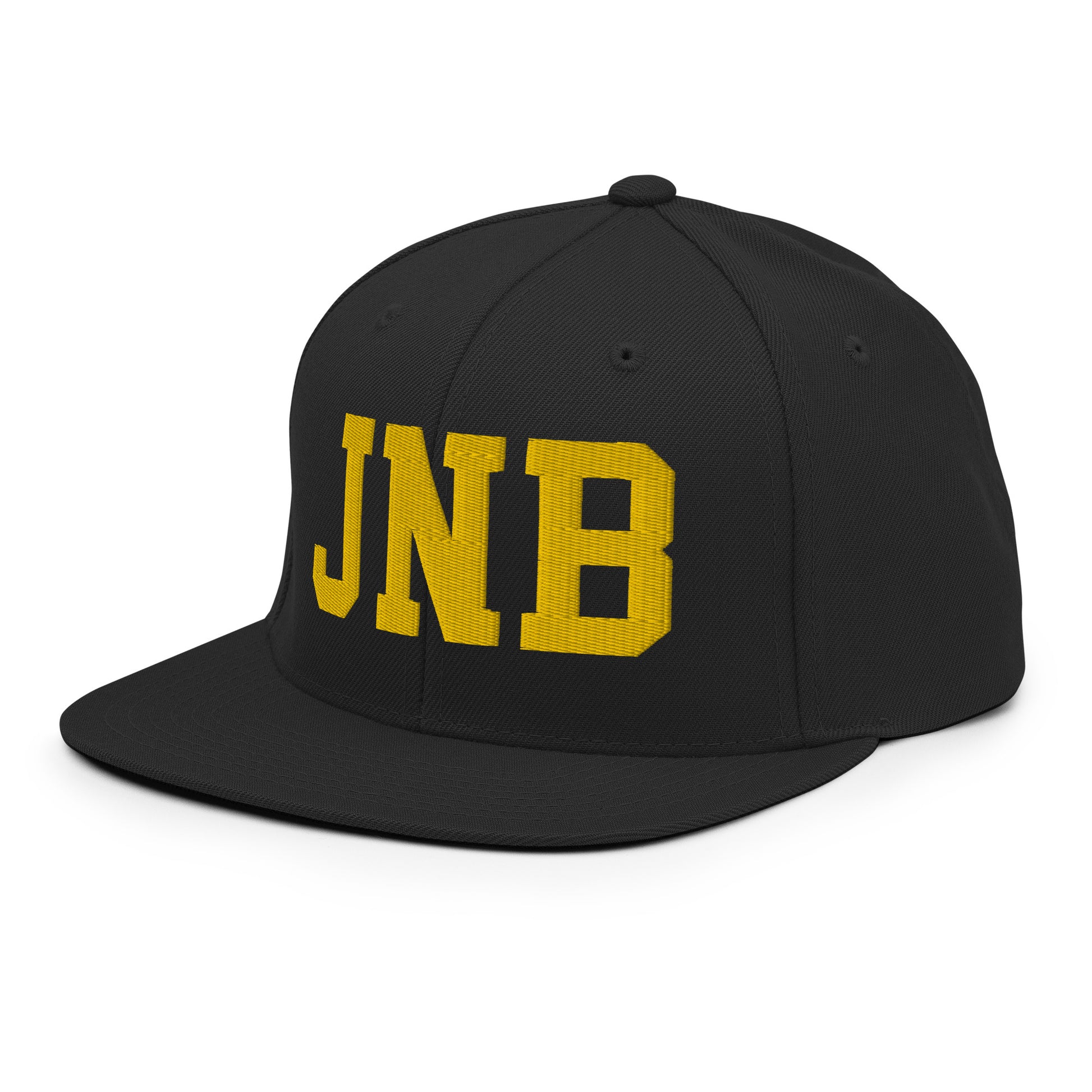 College-Style Classic Snapback Hat • Gold • JNB Johannesburg • YHM Designs - Image 09