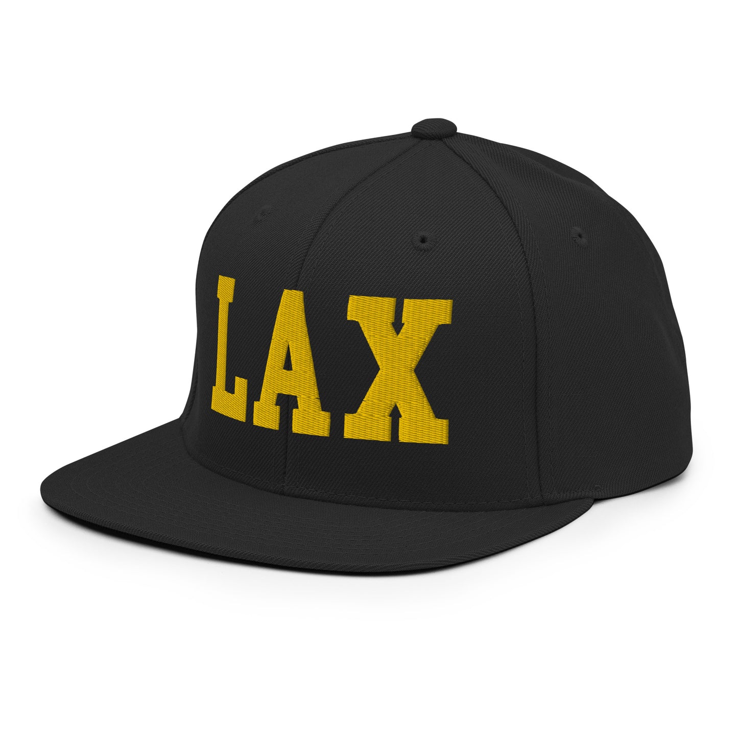 College-Style Classic Snapback Hat • Gold • LAX Los Angeles • YHM Designs - Image 09