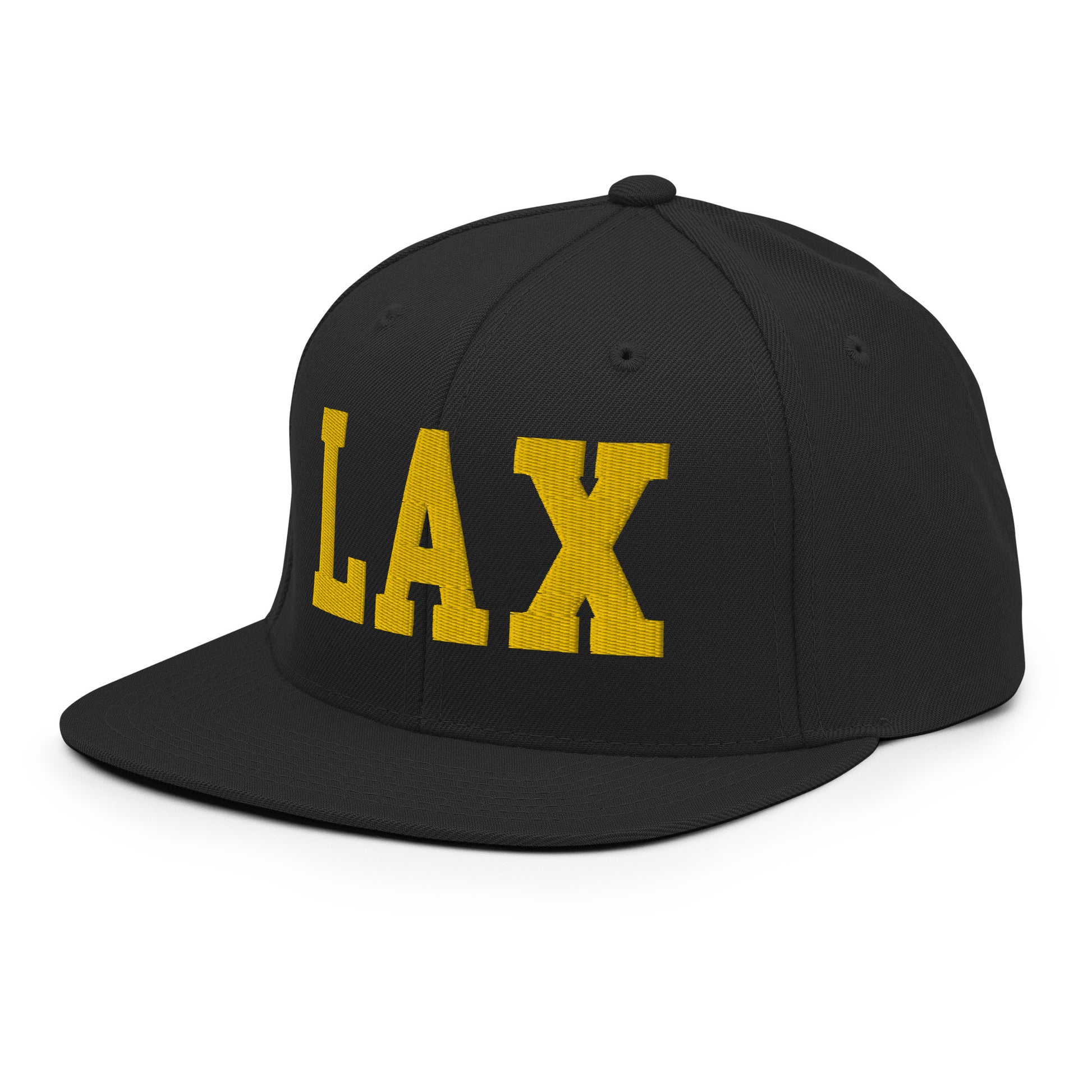 College-Style Classic Snapback Hat • Gold • LAX Los Angeles • YHM Designs - Image 09