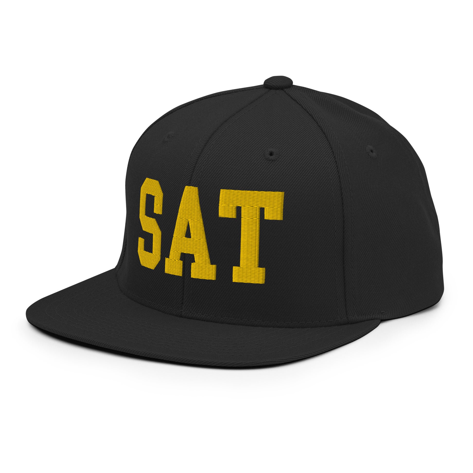 College-Style Classic Snapback Hat • Gold • SAT San Antonio • YHM Designs - Image 09