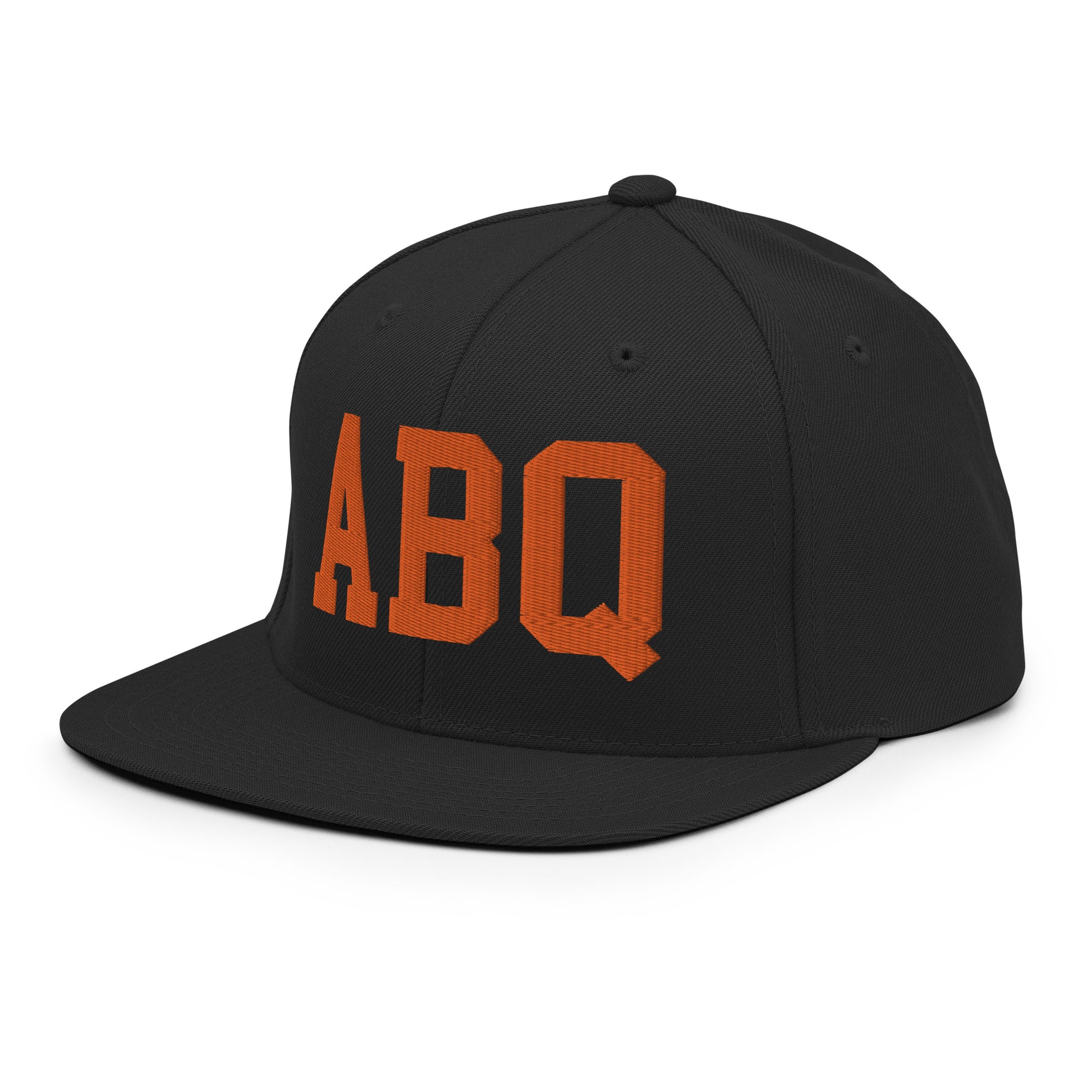 College-Style Classic Snapback Hat • Orange • ABQ Albuquerque • YHM Designs - Image 09
