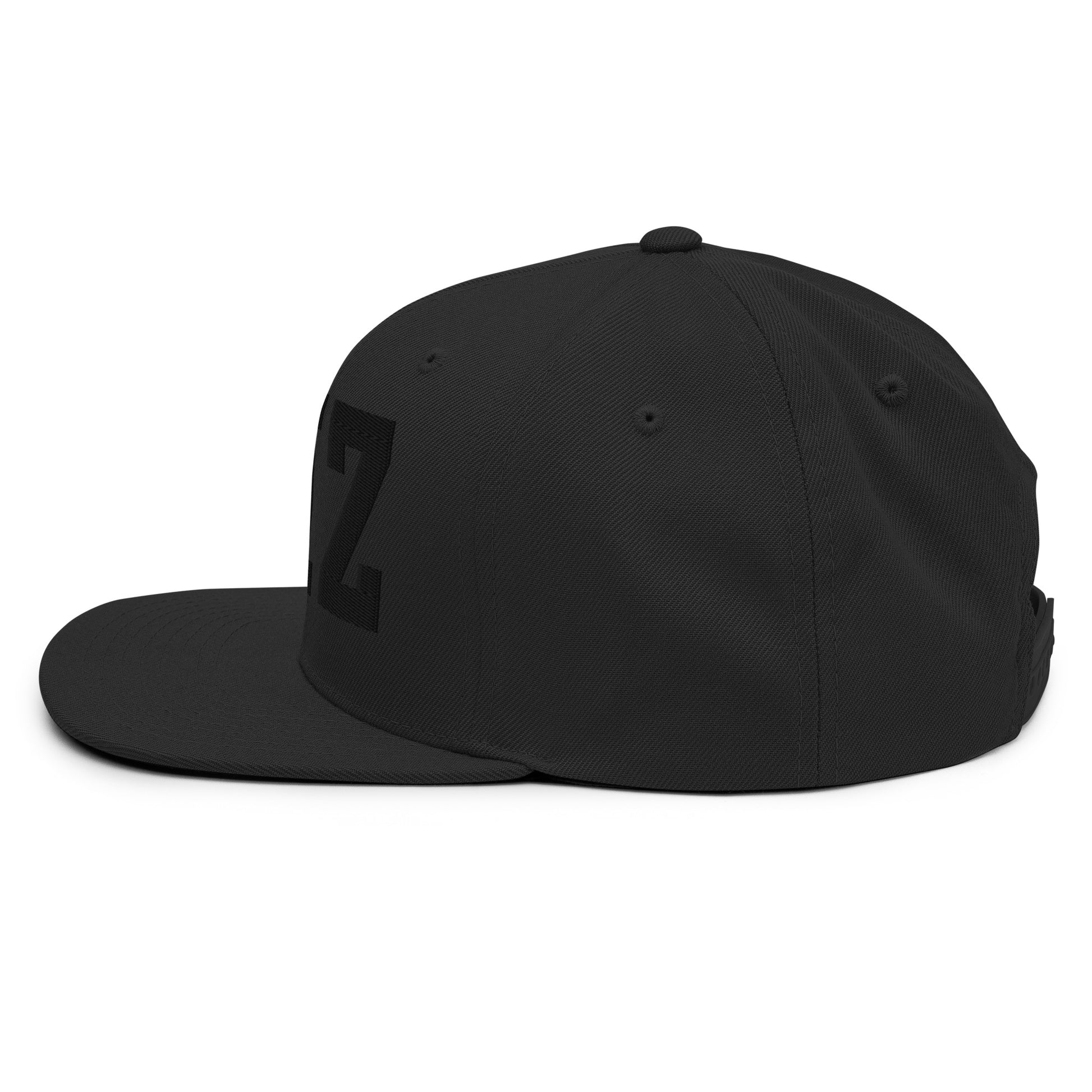 College-Style Classic Snapback Hat • Black • YHZ Halifax Souvenir • YHM Designs - Image 10