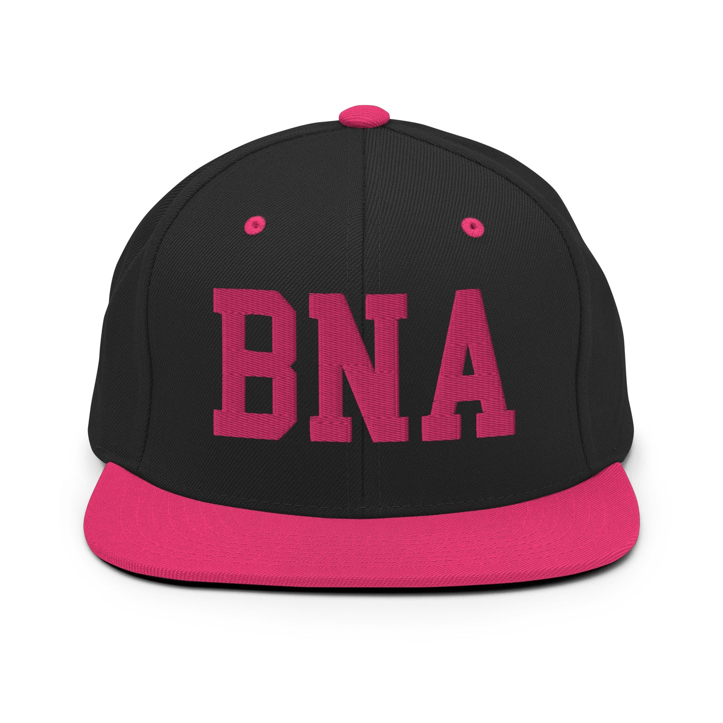 College-Style Classic Snapback Hat • Pink Embroidery • BNA Nashville Souvenir • YHM Designs - Image 07