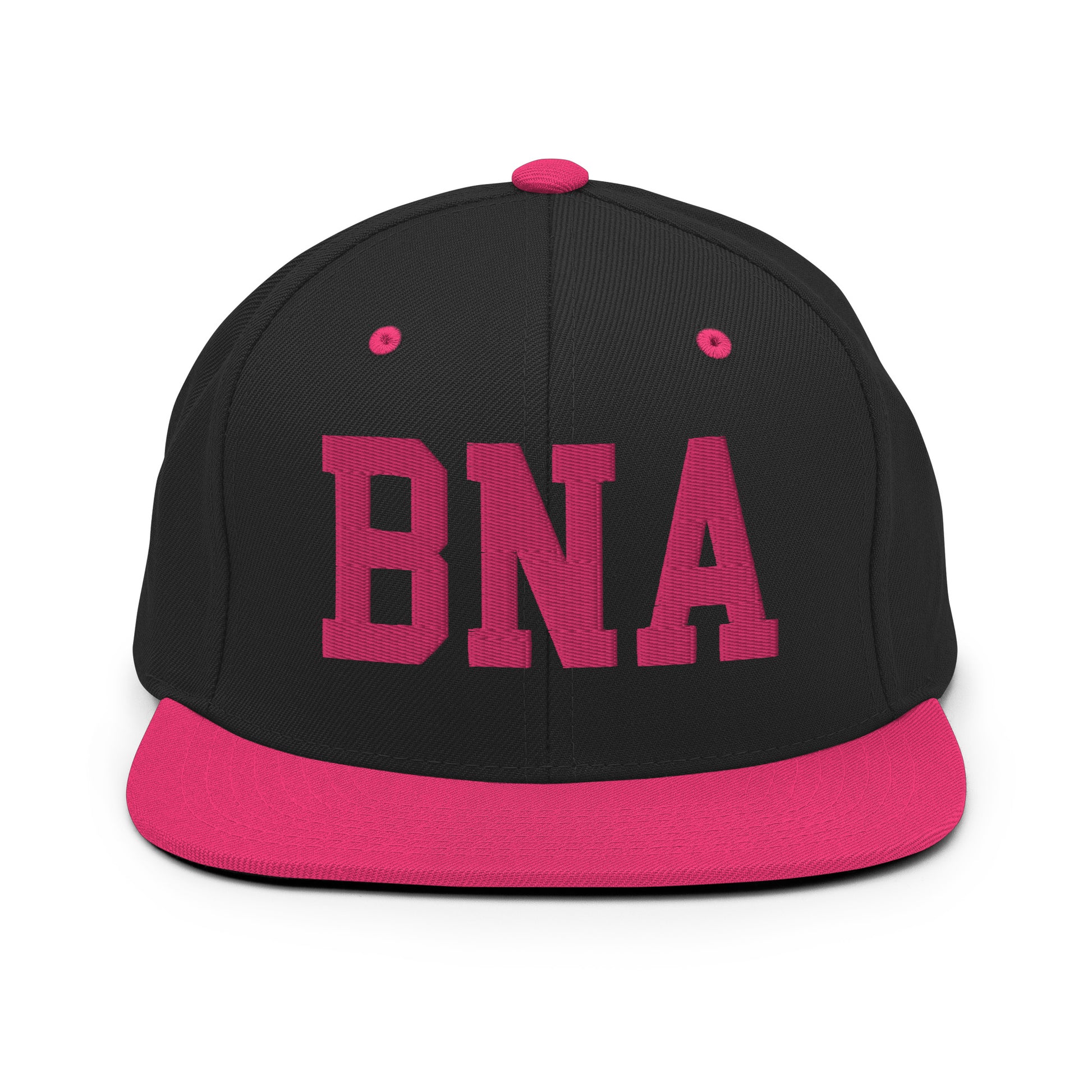 College-Style Classic Snapback Hat • Pink Embroidery • BNA Nashville Souvenir • YHM Designs - Image 07
