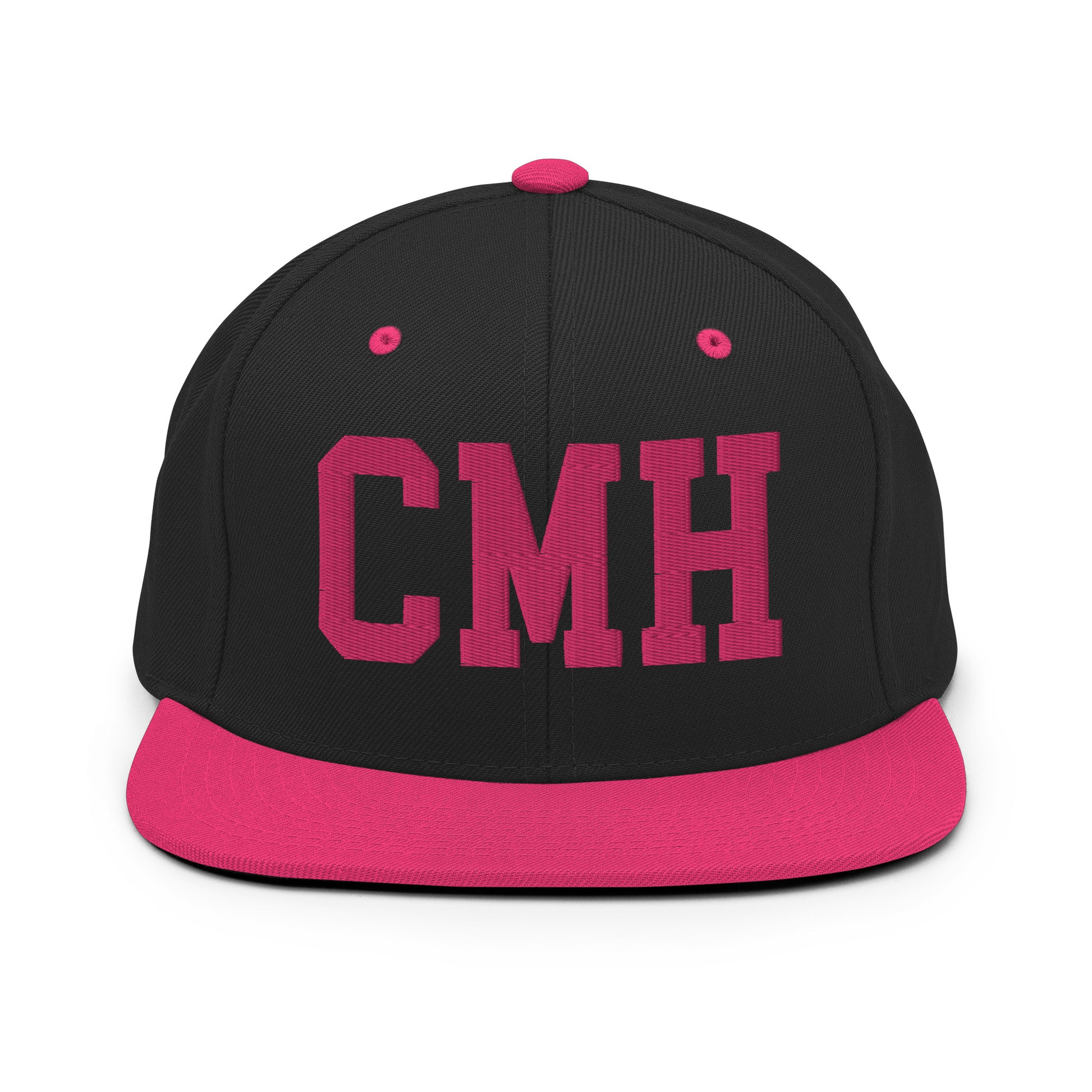 College-Style Classic Snapback Hat • Pink Embroidery • CMH Columbus Souvenir • YHM Designs - Image 07