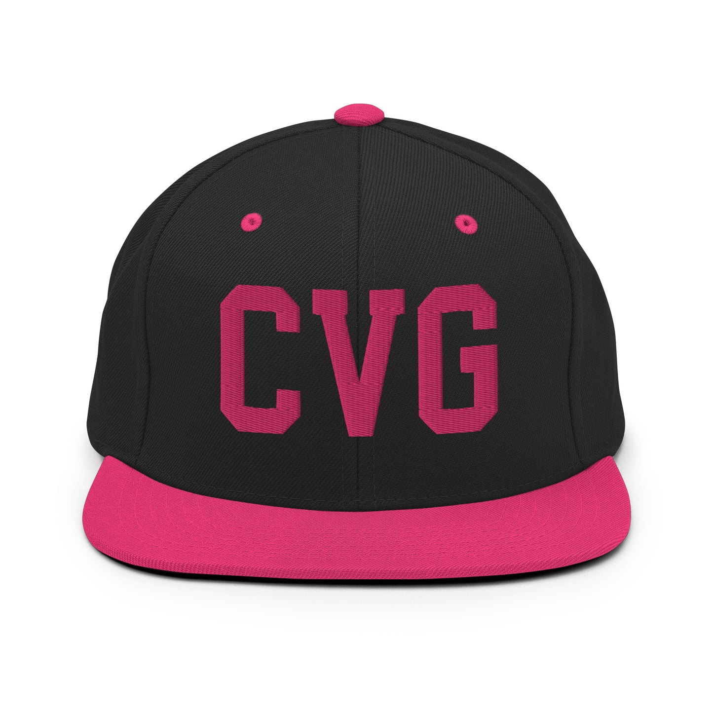 College-Style Classic Snapback Hat • Pink Embroidery • CVG Cincinnati Souvenir • YHM Designs - Image 07