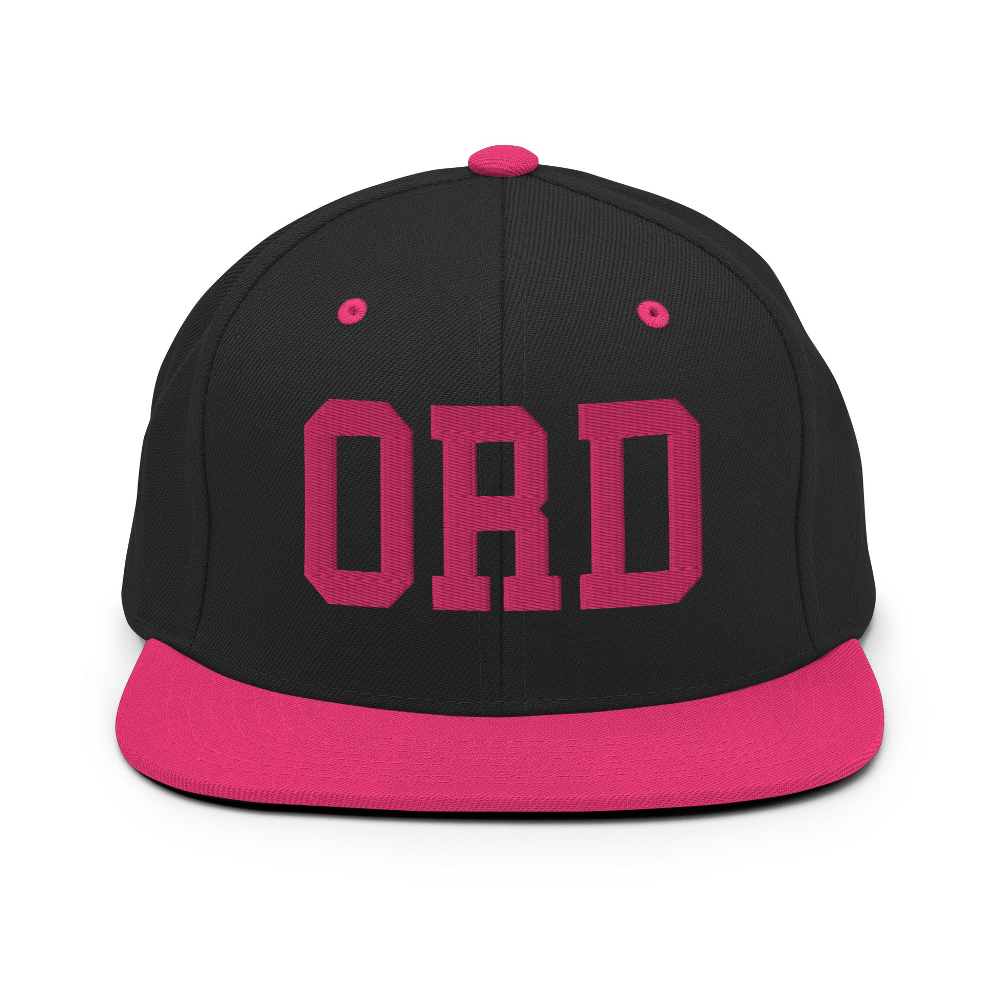 College-Style Classic Snapback Hat • Pink Embroidery • ORD Chicago Souvenir • YHM Designs - Image 07