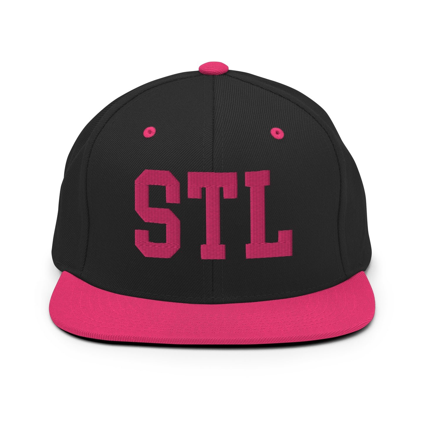 College-Style Classic Snapback Hat • Pink Embroidery • STL St. Louis • YHM Designs - Image 07