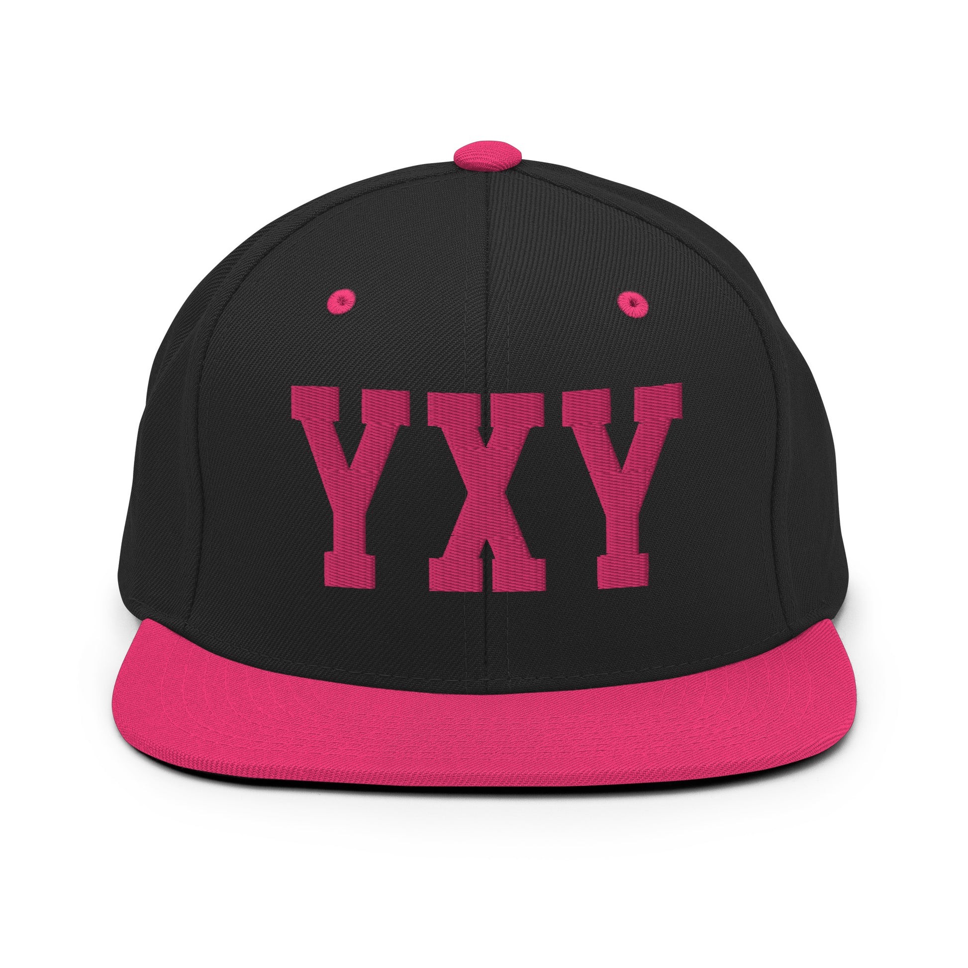 College-Style Classic Snapback Hat • Pink Embroidery • YXY Whitehorse Souvenir • YHM Designs - Image 07