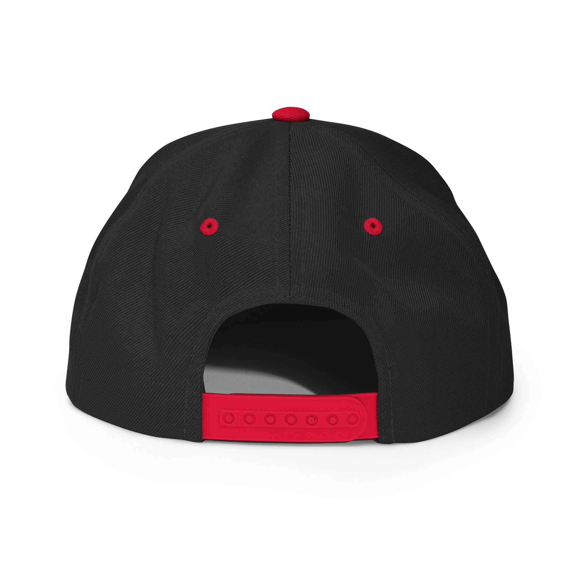 College-Style Classic Snapback Hat • Red • YXY Whitehorse • YHM Designs - Image 12