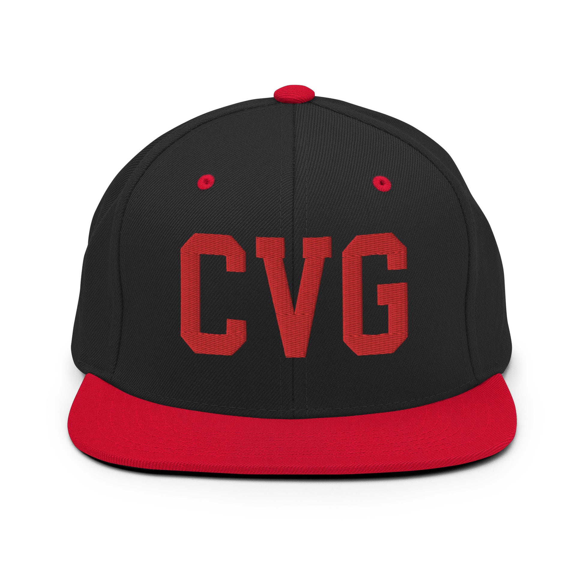 College-Style Classic Snapback Hat • Red • CVG Cincinnati • YHM Designs - Image 11