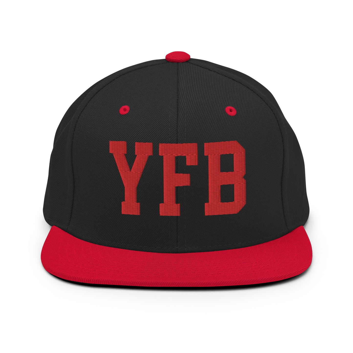 College-Style Classic Snapback Hat • Red • YFB Iqaluit Souvenir • YHM Designs - Image 11