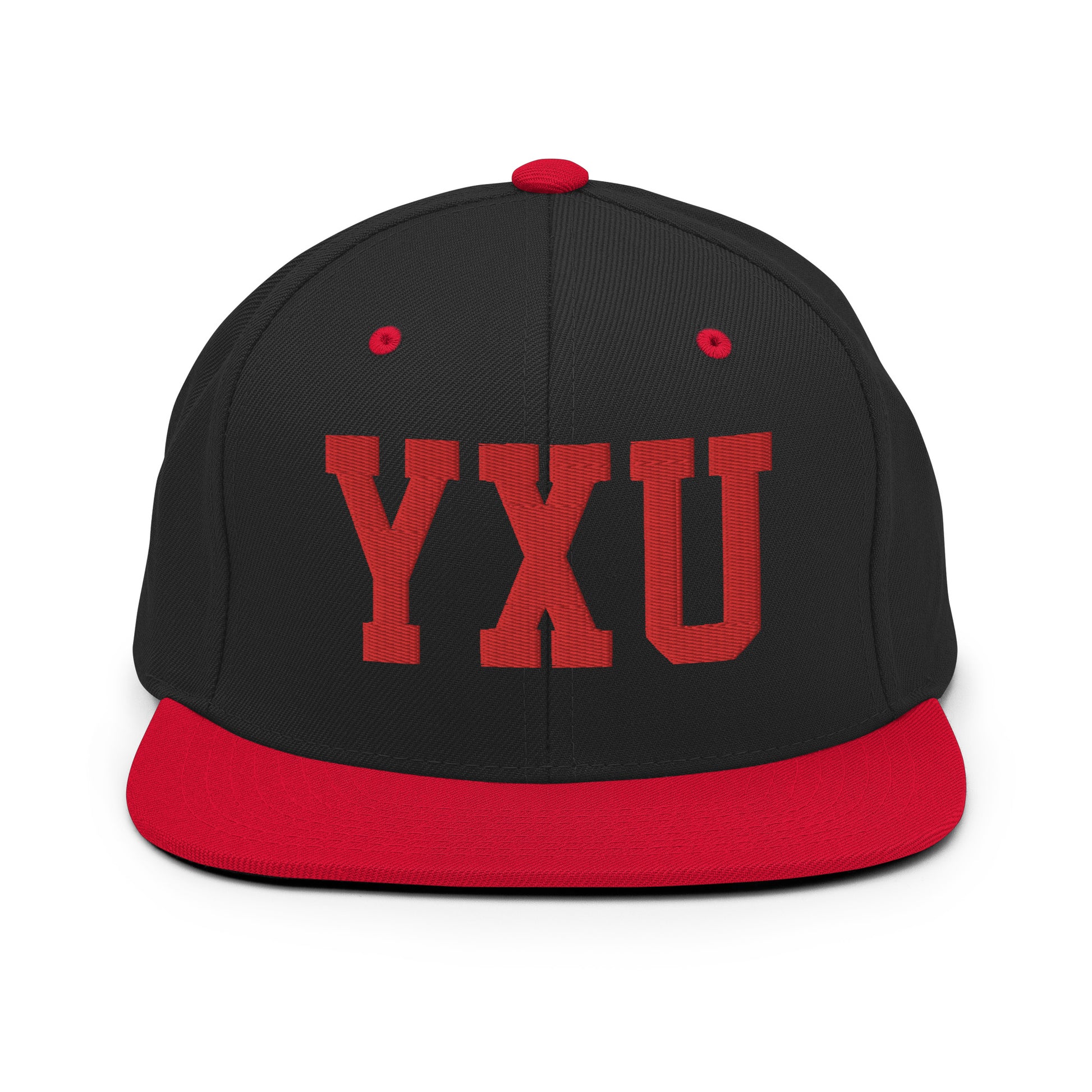 College-Style Classic Snapback Hat • Red • YXU London • YHM Designs - Image 11