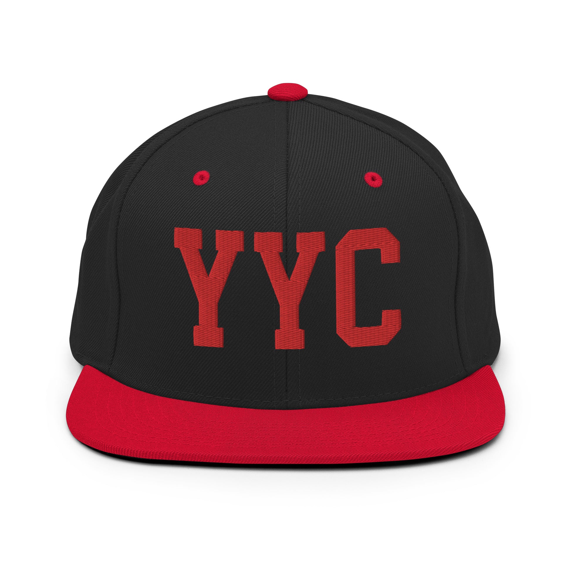 College-Style Classic Snapback Hat • Red • YYC Calgary • YHM Designs - Image 11