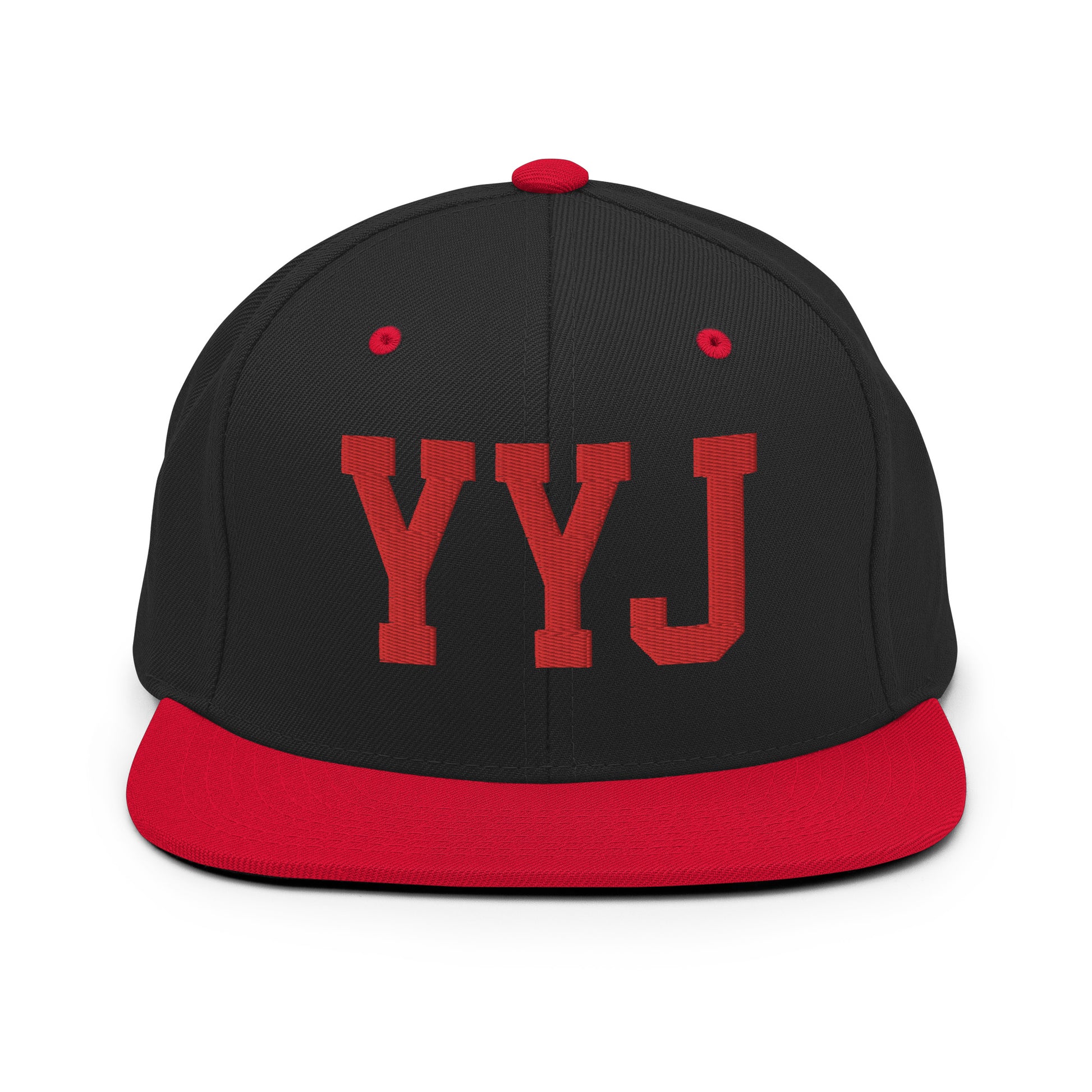 College-Style Classic Snapback Hat • Red • YYJ Victoria • YHM Designs - Image 11