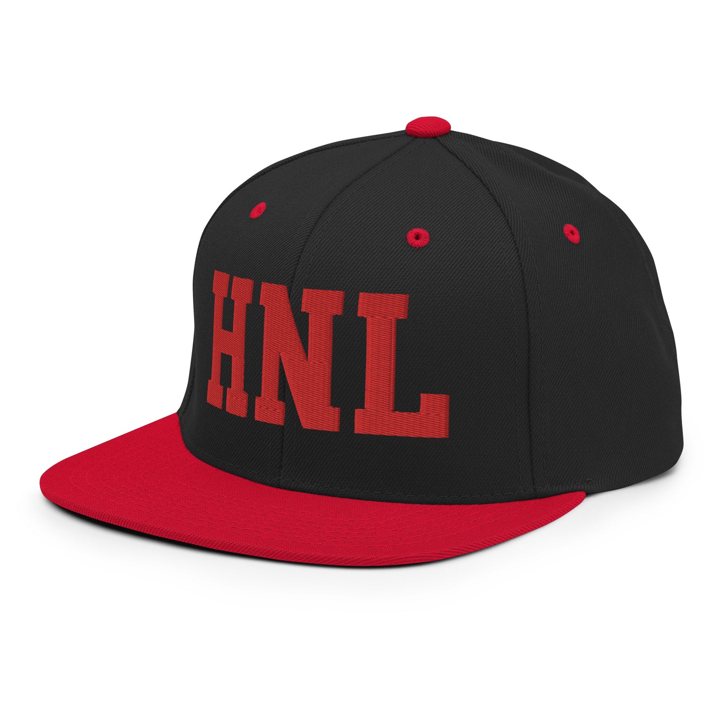 College-Style Classic Snapback Hat • Red • HNL Honolulu • YHM Designs - Image 13