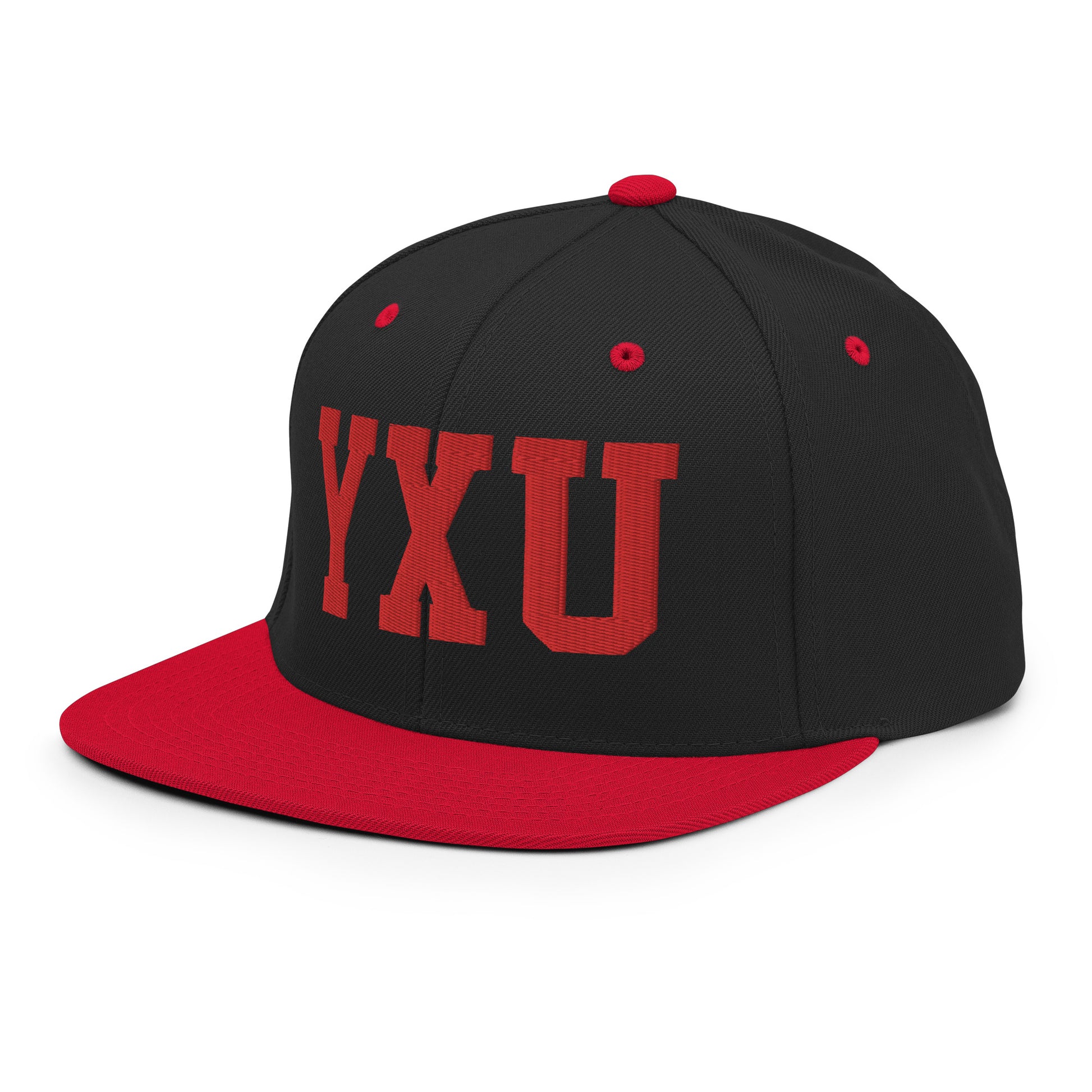 College-Style Classic Snapback Hat • Red • YXU London • YHM Designs - Image 13