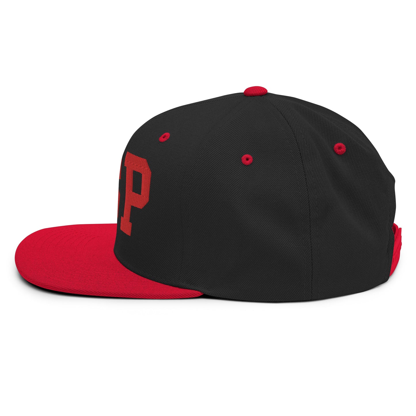 College-Style Classic Snapback Hat • Red • MSP Minneapolis • YHM Designs - Image 14