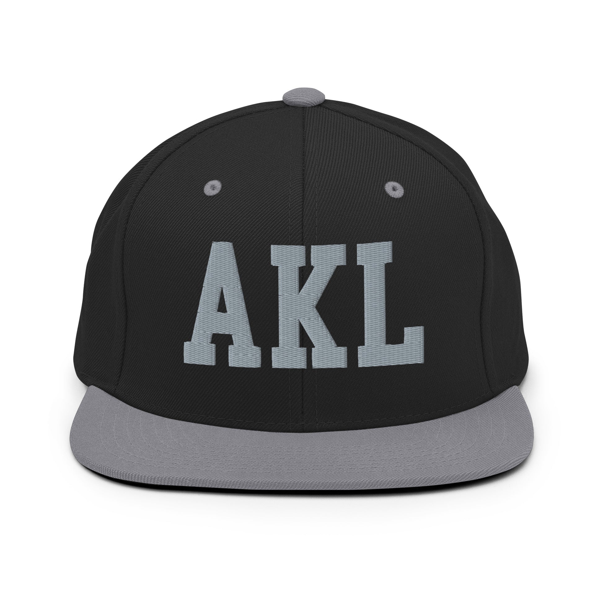 College-Style Classic Snapback Hat • Grey • AKL Auckland Souvenir • YHM Designs - Image 11