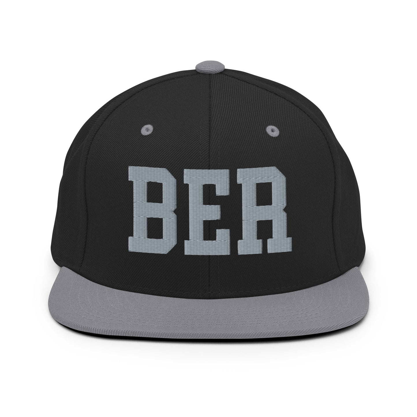 College-Style Classic Snapback Hat • Grey • BER Berlin • YHM Designs - Image 11