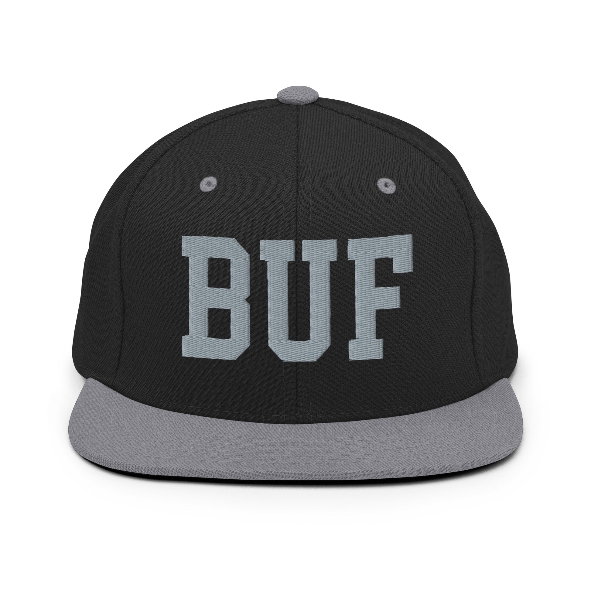 College-Style Classic Snapback Hat • Grey • BUF Buffalo Souvenir • YHM Designs - Image 11