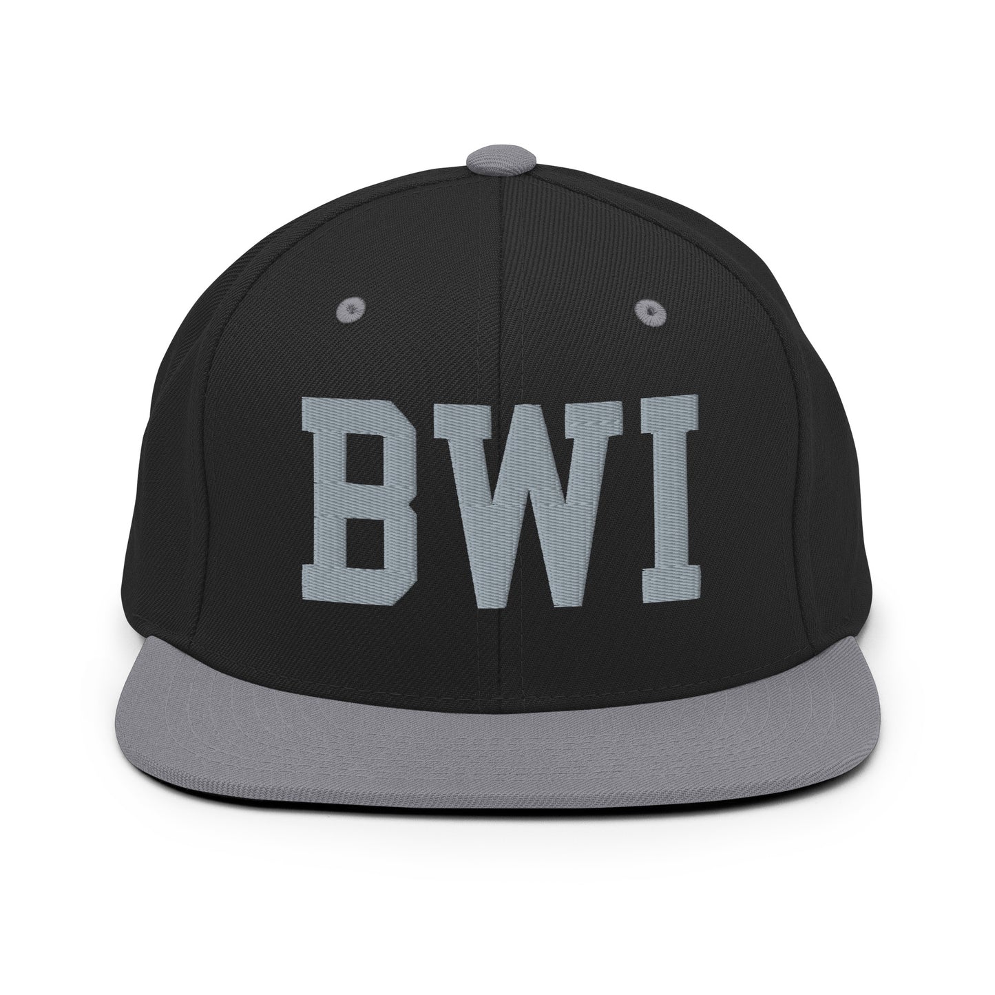 College-Style Classic Snapback Hat • Grey • BWI Baltimore • YHM Designs - Image 11
