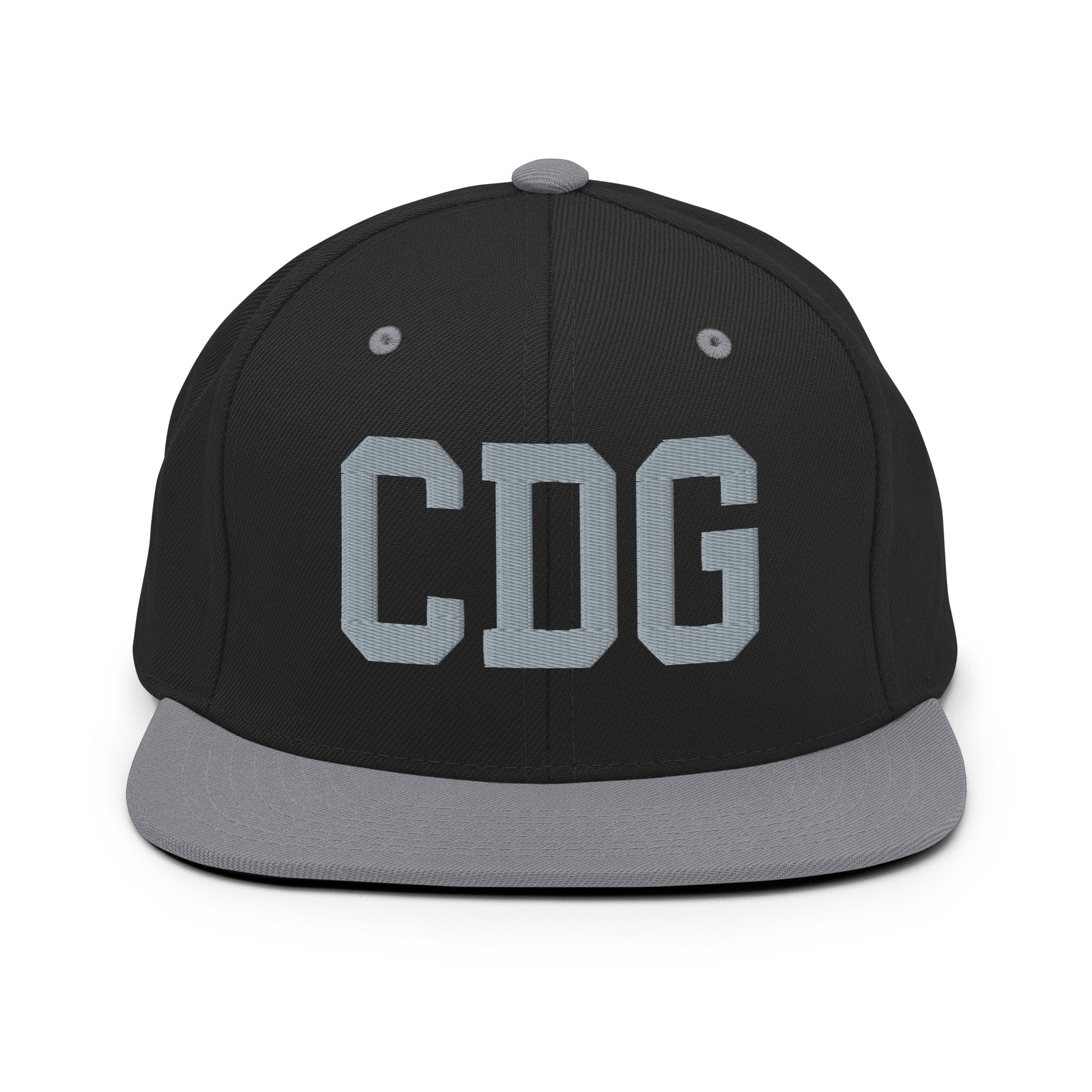 College-Style Classic Snapback Hat • Grey • CDG Paris Souvenir • YHM Designs - Image 11