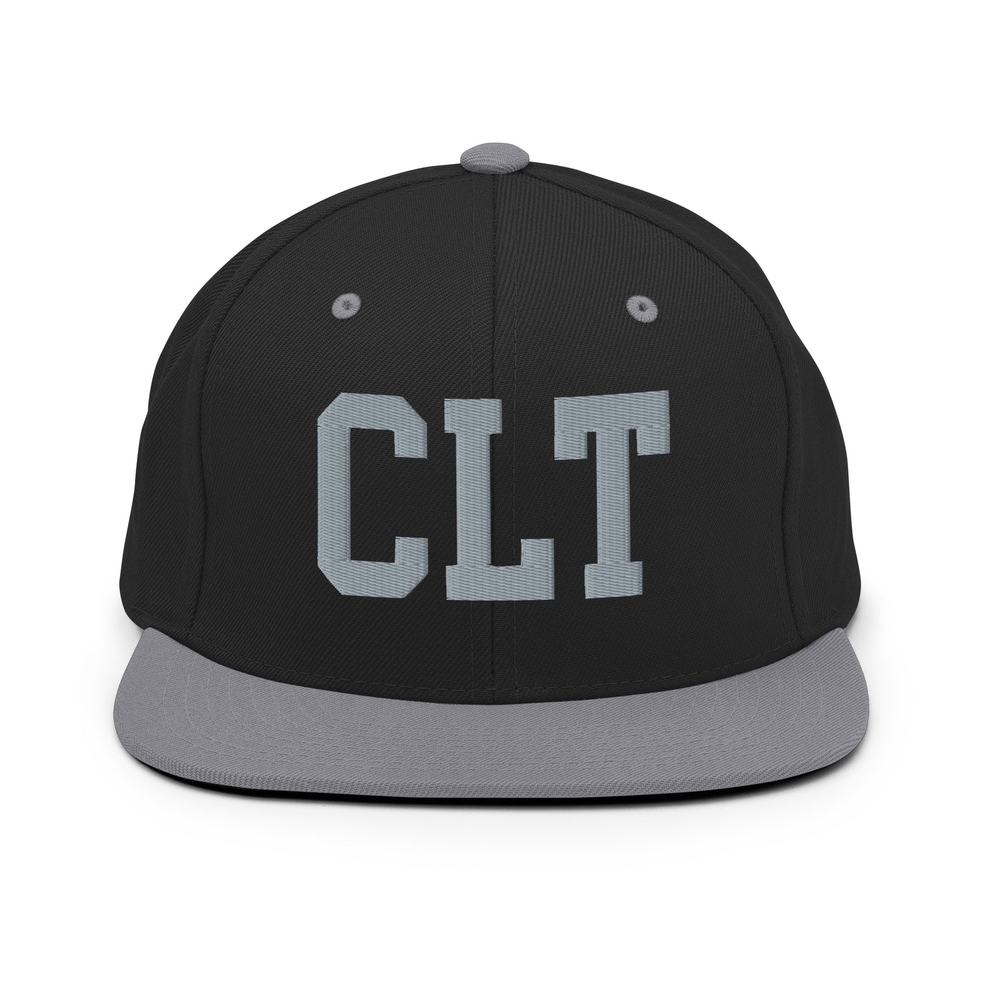 College-Style Classic Snapback Hat • Grey • CLT Charlotte • YHM Designs - Image 11