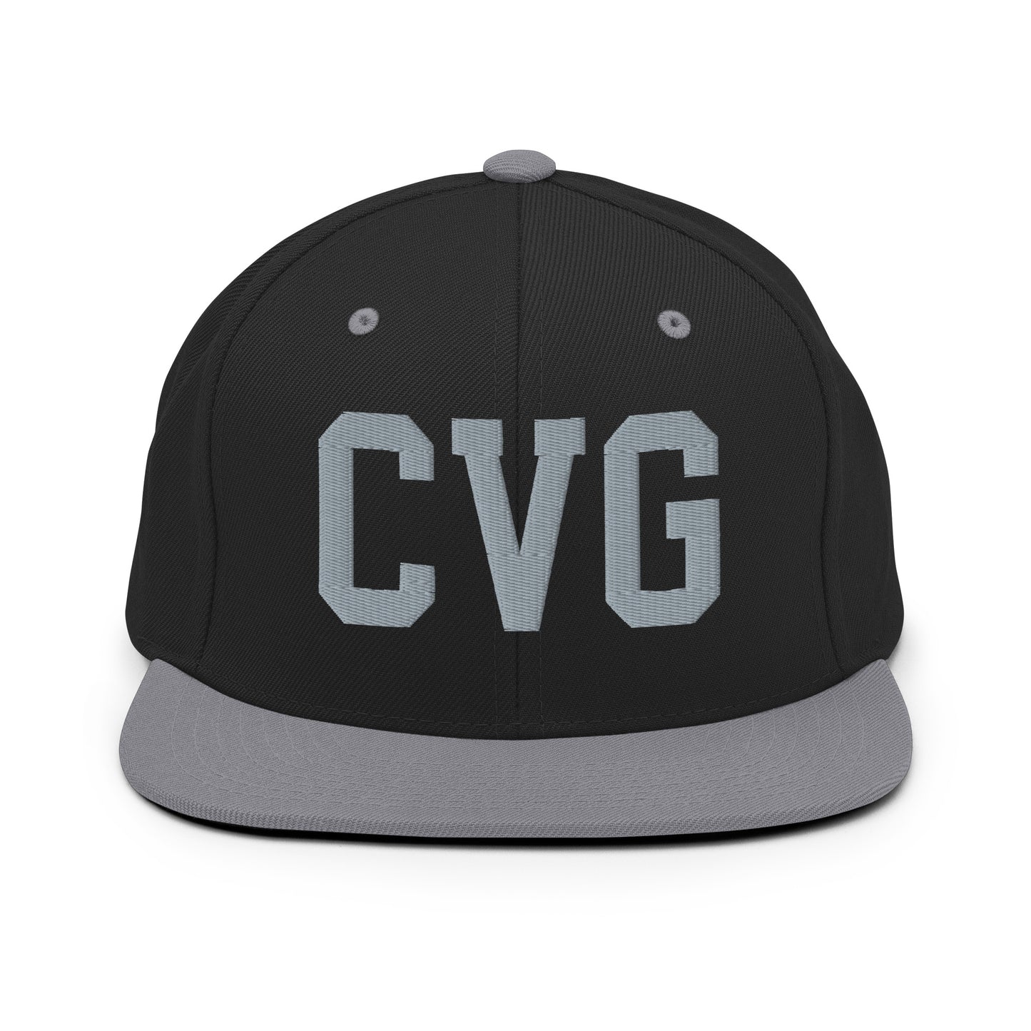 College-Style Classic Snapback Hat • Grey • CVG Cincinnati Souvenir • YHM Designs - Image 11