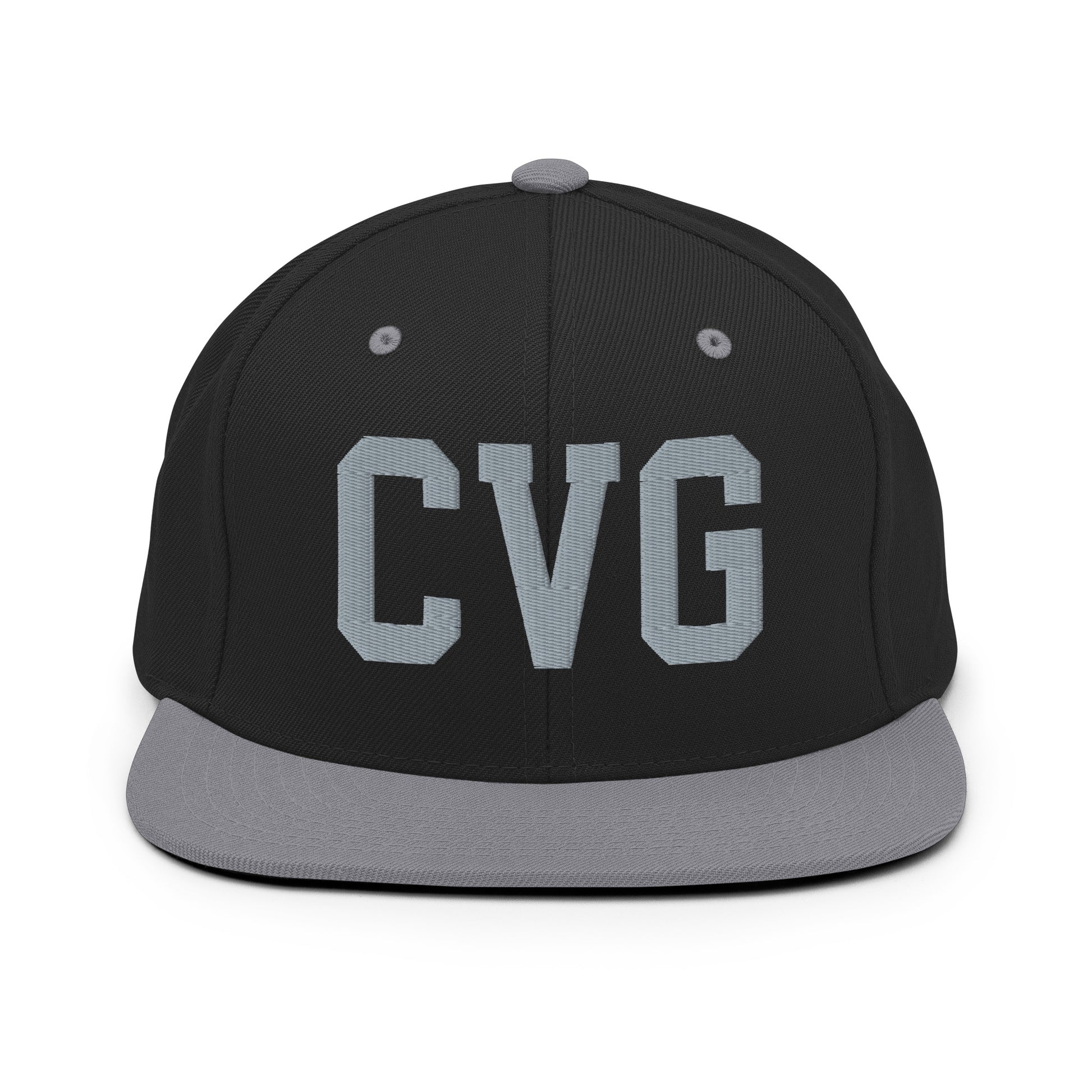 College-Style Classic Snapback Hat • Grey • CVG Cincinnati Souvenir • YHM Designs - Image 11