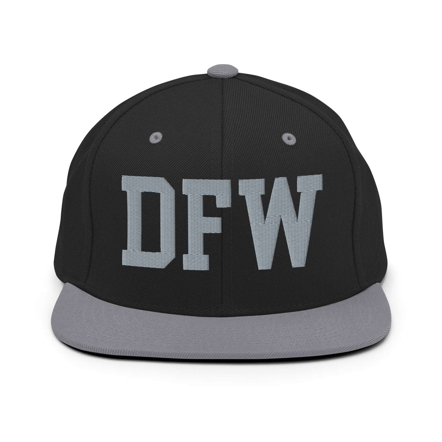 College-Style Classic Snapback Hat • Grey • DFW Dallas Souvenir • YHM Designs - Image 11