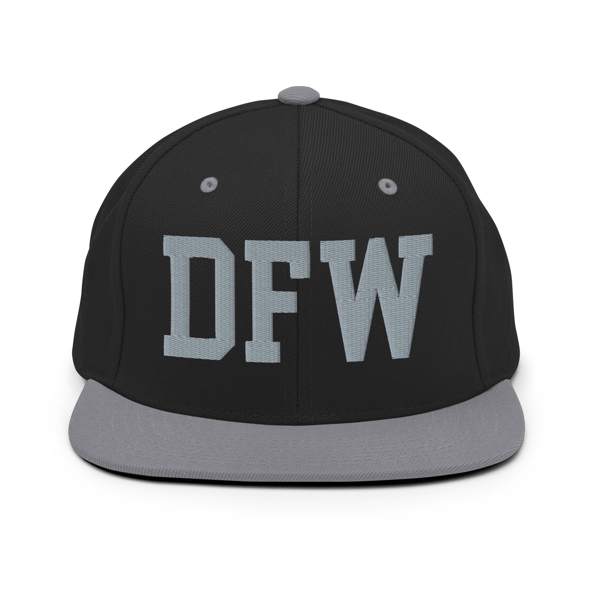 College-Style Classic Snapback Hat • Grey • DFW Dallas Souvenir • YHM Designs - Image 11