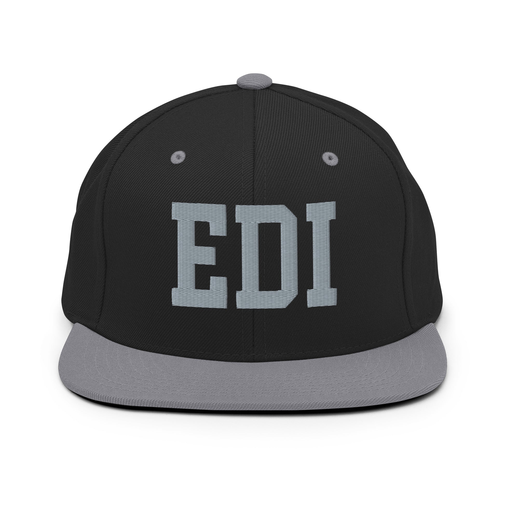 College-Style Classic Snapback Hat • Grey • EDI Edinburgh Souvenir • YHM Designs - Image 11