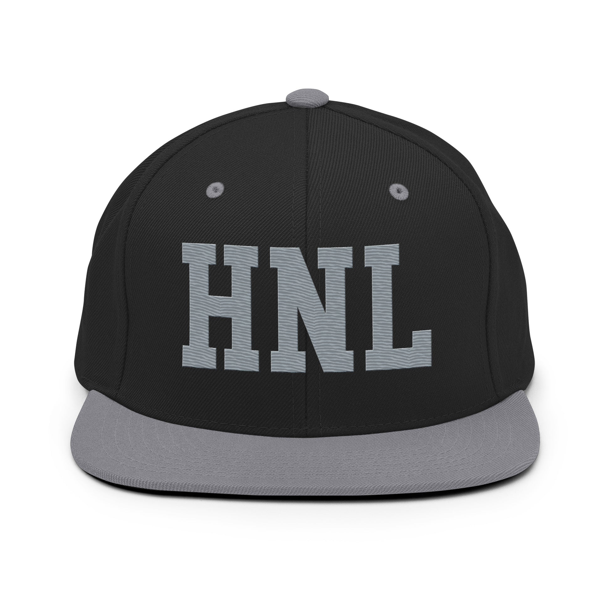 College-Style Classic Snapback Hat • Grey • HNL Honolulu Souvenir • YHM Designs - Image 11