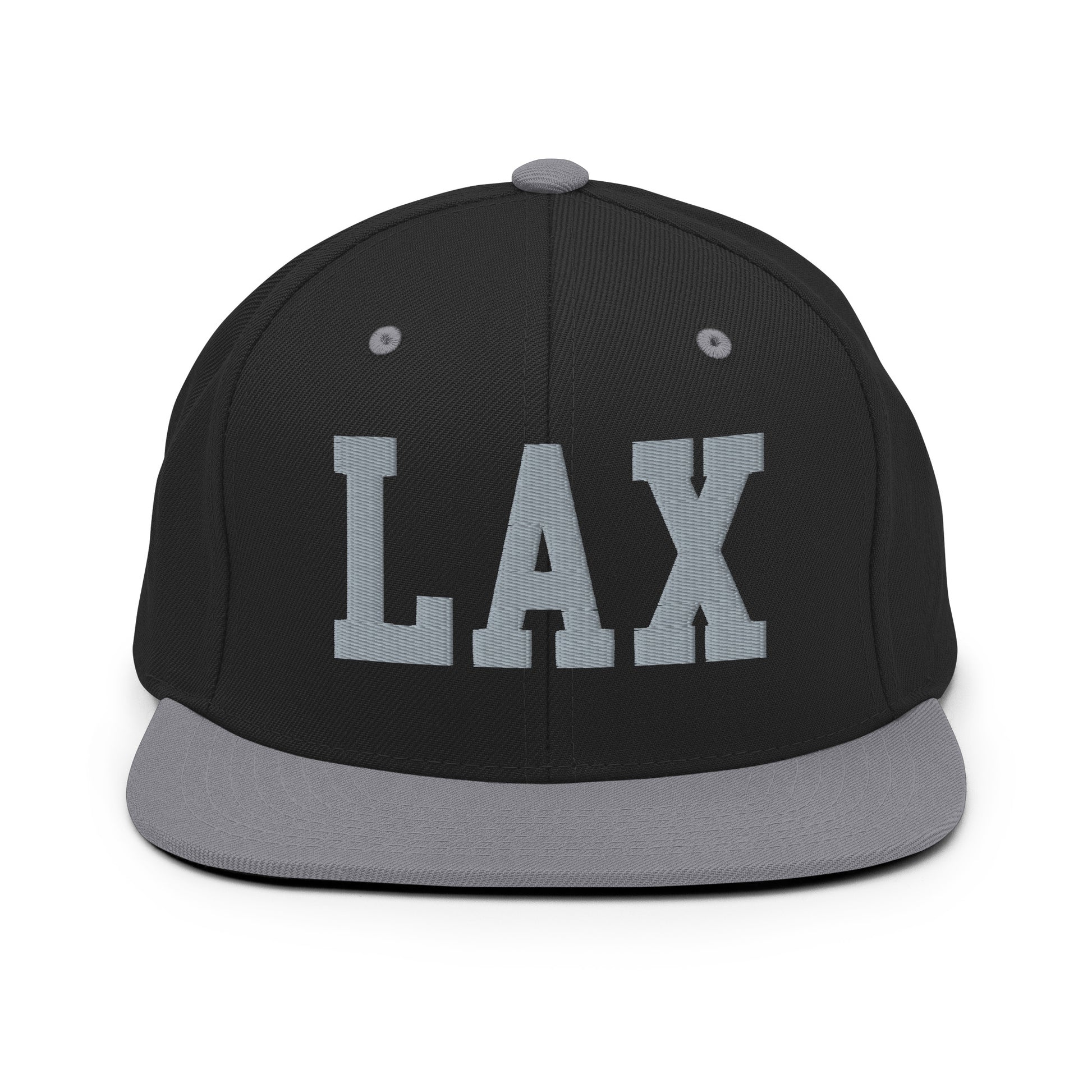 College-Style Classic Snapback Hat • Grey • LAX Los Angeles • YHM Designs - Image 11