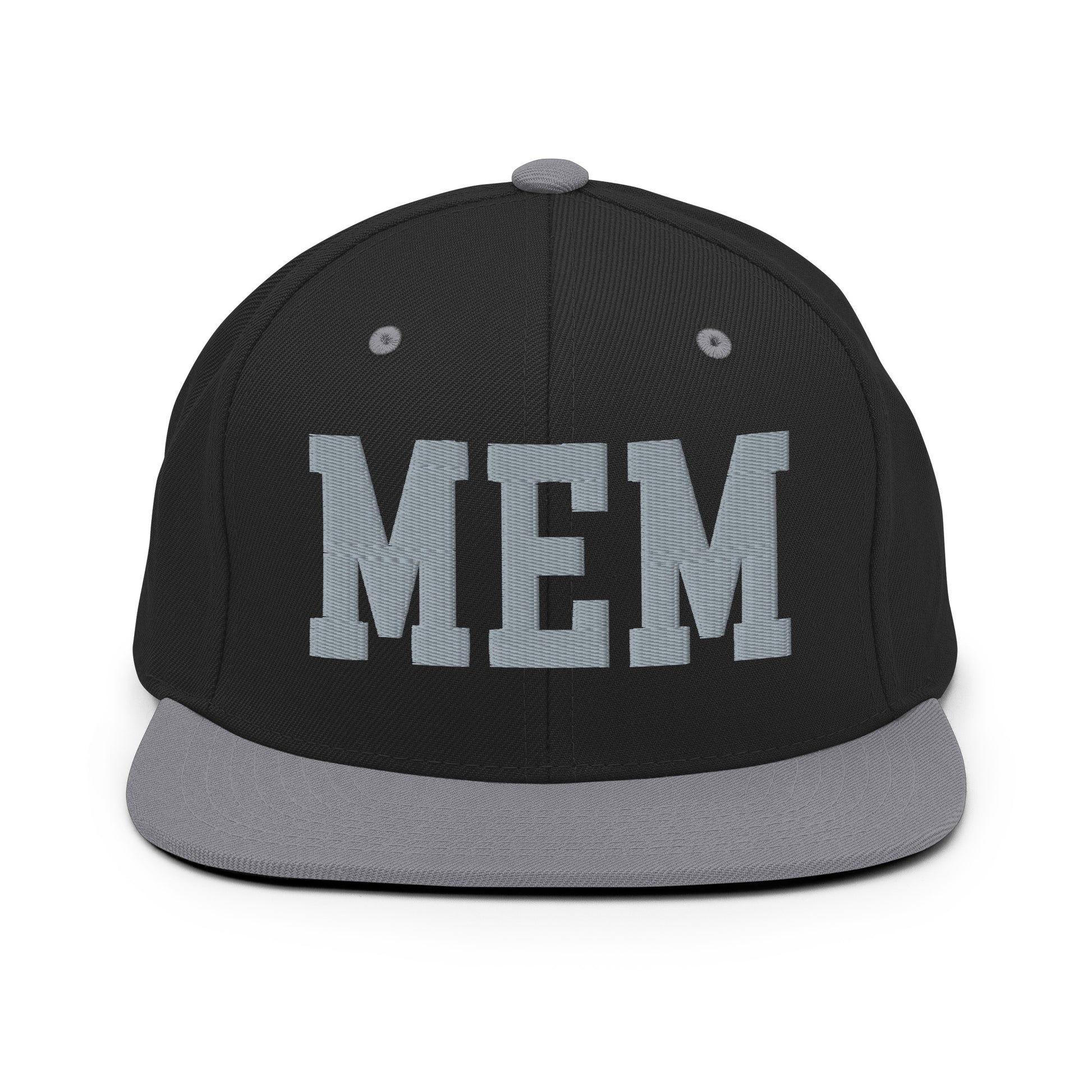College-Style Classic Snapback Hat • Grey • MEM Memphis • YHM Designs - Image 11