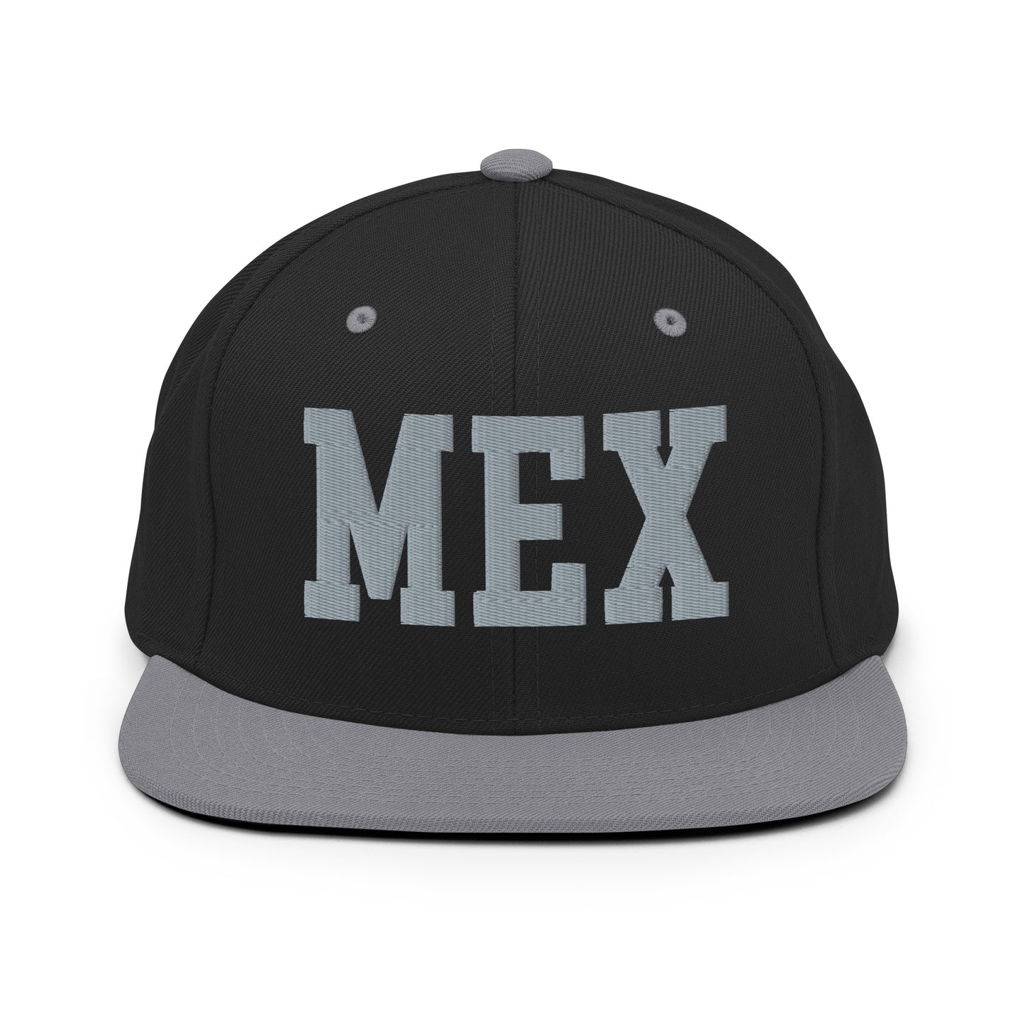 College-Style Classic Snapback Hat • Grey • MEX Mexico City Souvenir • YHM Designs - Image 11